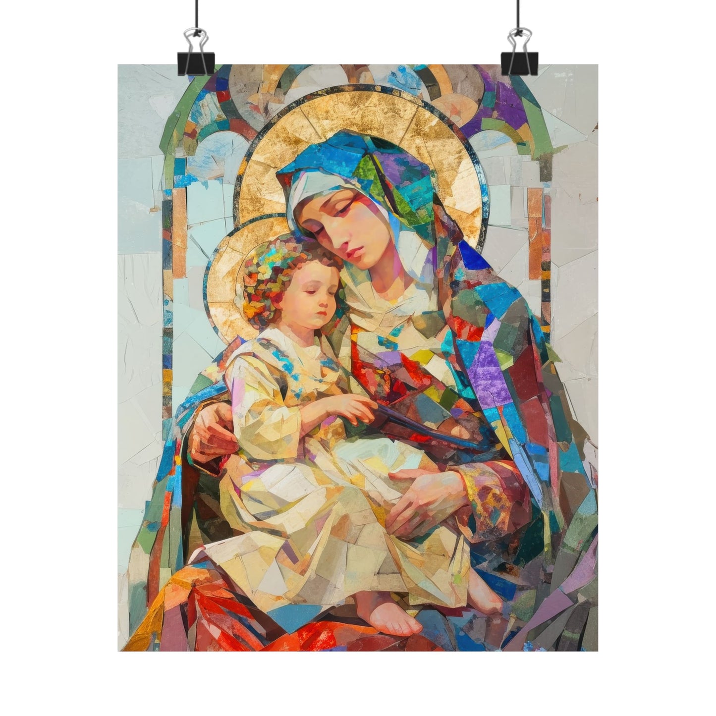 Virgin Mary - Light of All Saints Poster Print - Sanctified Souls Print - Multiple Sizes - Premium Posters - Catholic Art