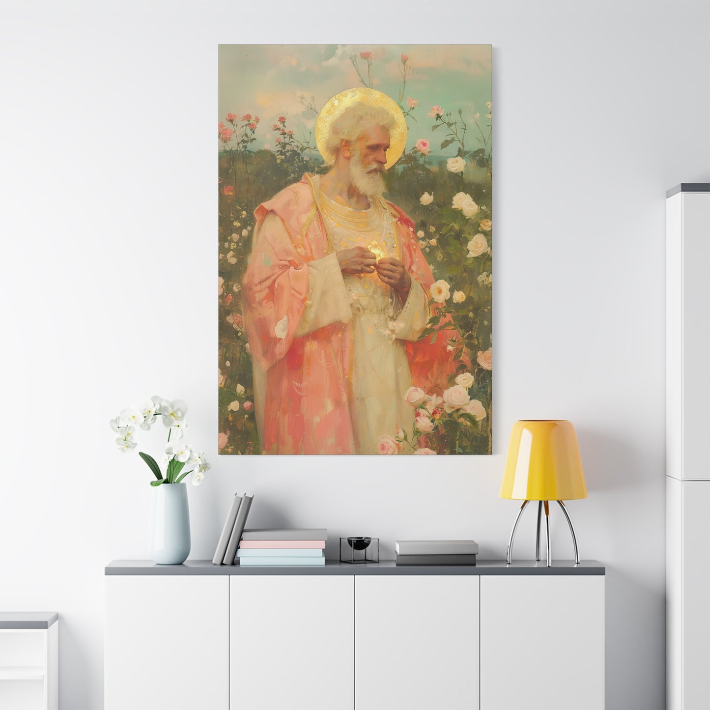 Saint Valentine - Multiple Sizes - Catholic Home art - Museum Wrapped Canvas - Sanctified Souls Print - Catholic Saint Art