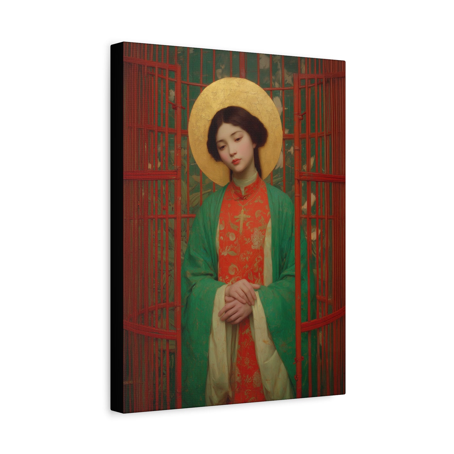 Saint Agnes Tsao Kou Ying - Museum Wrapped Canvas - Sanctified Souls Print - Religious Art for your Home - Catholic Patron Saint Art