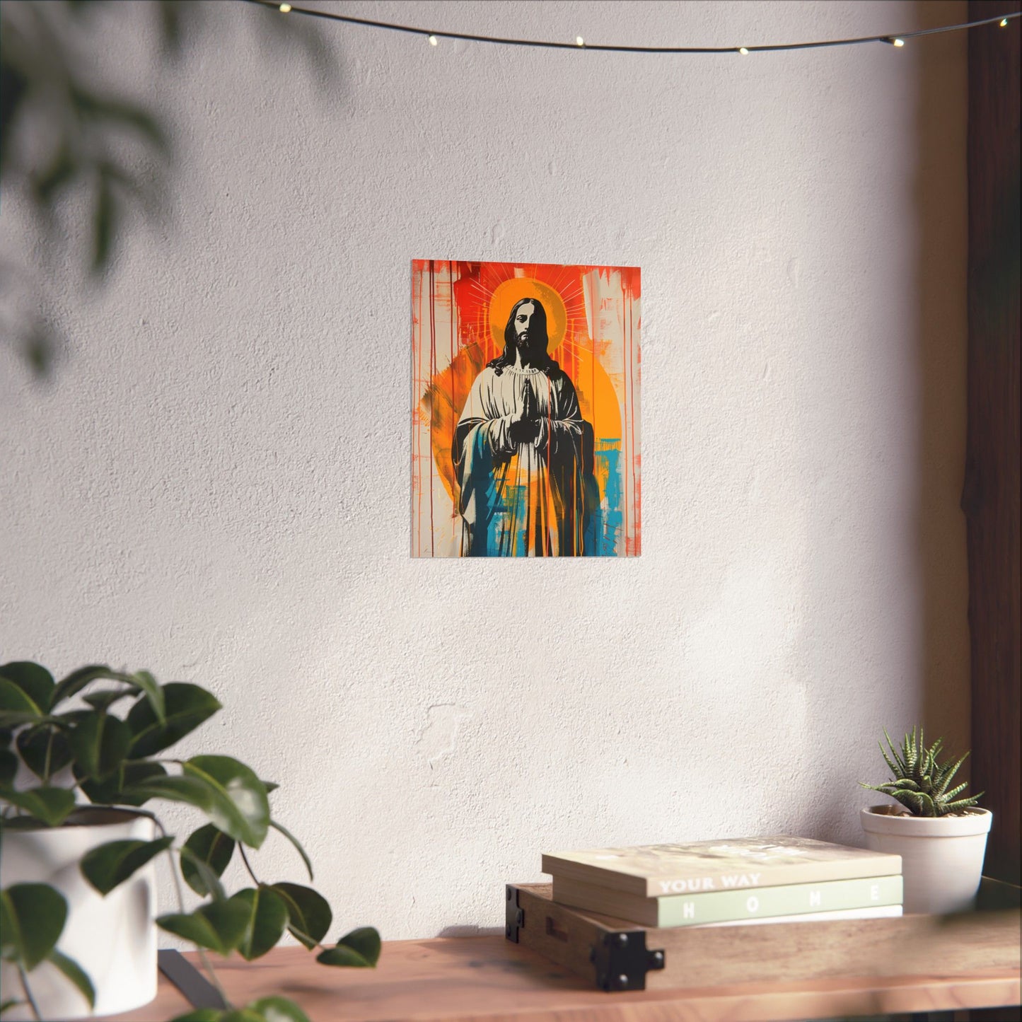 Jesus, King of Peace and Light - Sanctified Souls Print - Multiple Sizes - Premium Posters - Catholic Art - Christian painting