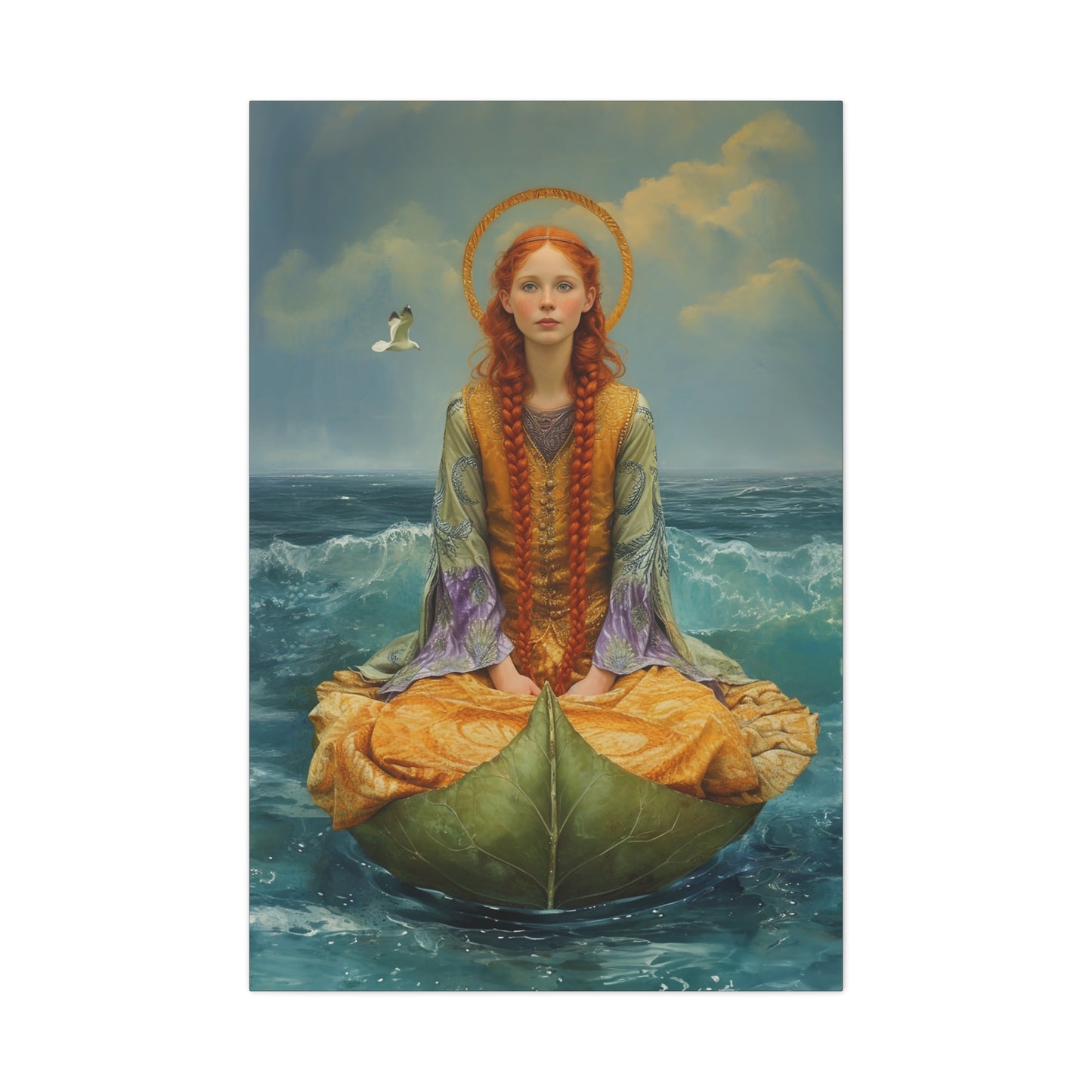 Saint Ia of Cornwall - Museum Wrapped Canvas - Sanctified Souls Print - Religious Art for your Home