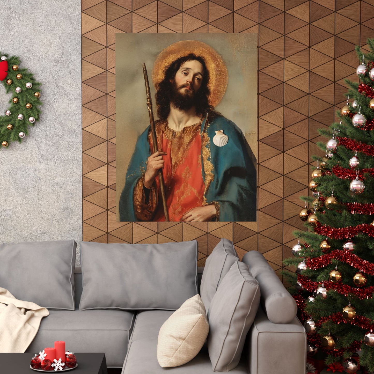 Saint James the Greater - Apostle - Sanctified Souls Print - Multiple Sizes - Premium Posters - Catholic Art - Christian Home Decor Artwork