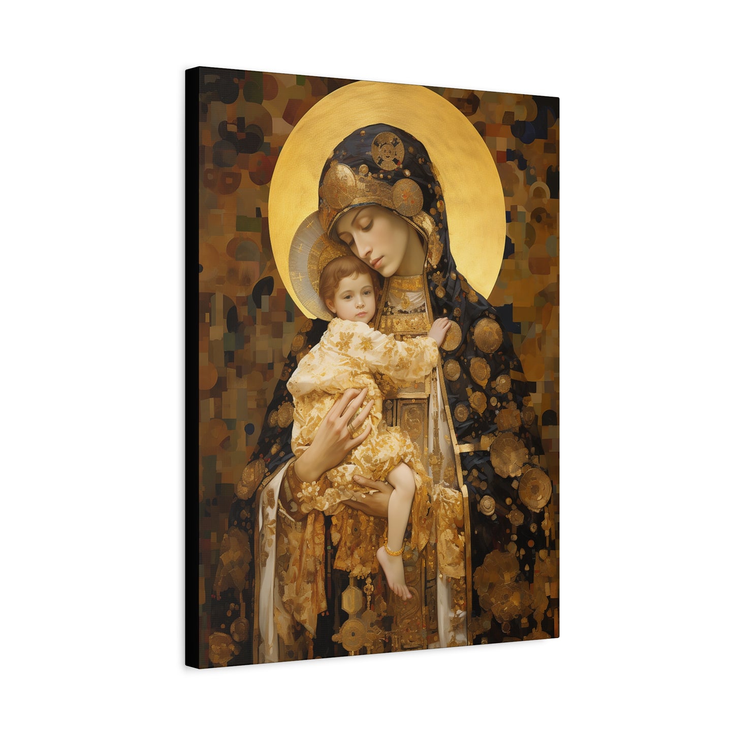 The Light of Love - Museum Wrapped Canvas - Sanctified Souls Print - Religious Art for your Home - The Virgin Mary and The Christ Child