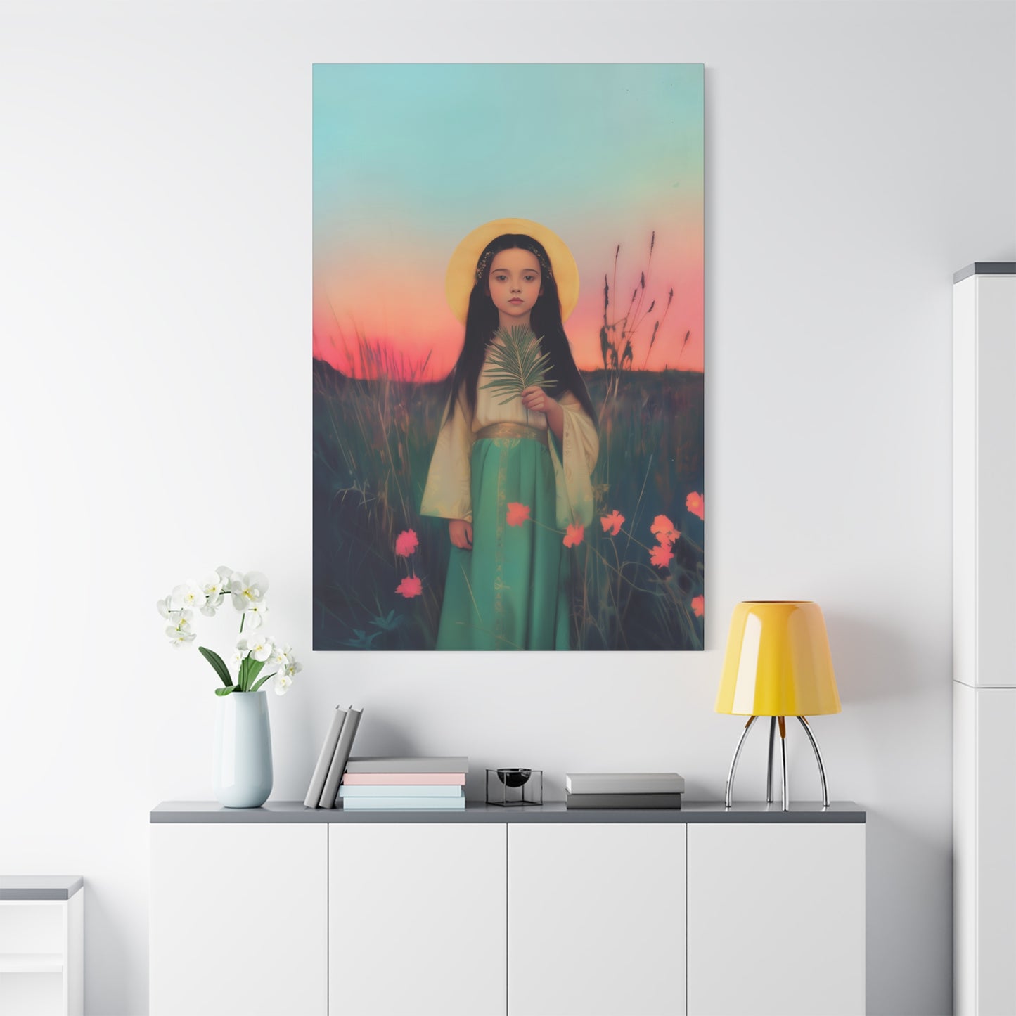 Saint Charity - Multiple Sizes - Catholic Home art - Museum Wrapped Canvas - Sanctified Souls Print - Martyr Saint