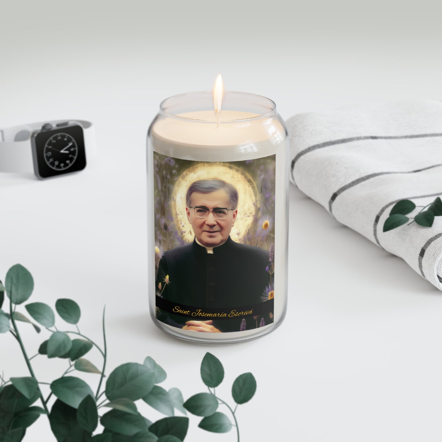Saint Josemaría Escrivá - Scented Prayer Candle, 13.75oz - Tall Size - Religious Prayer Candle - Catholic Home