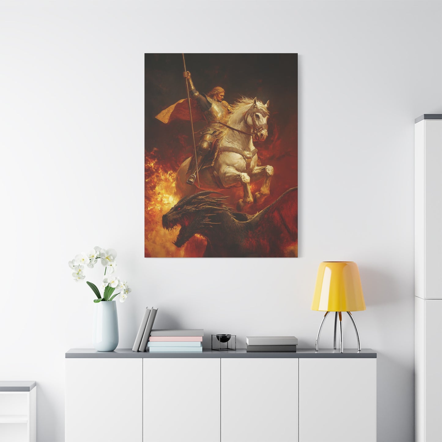 Saint George - Museum Wrapped Canvas - Sanctified Souls Print - Religious Art for your Home - Catholic Patron Saint Art