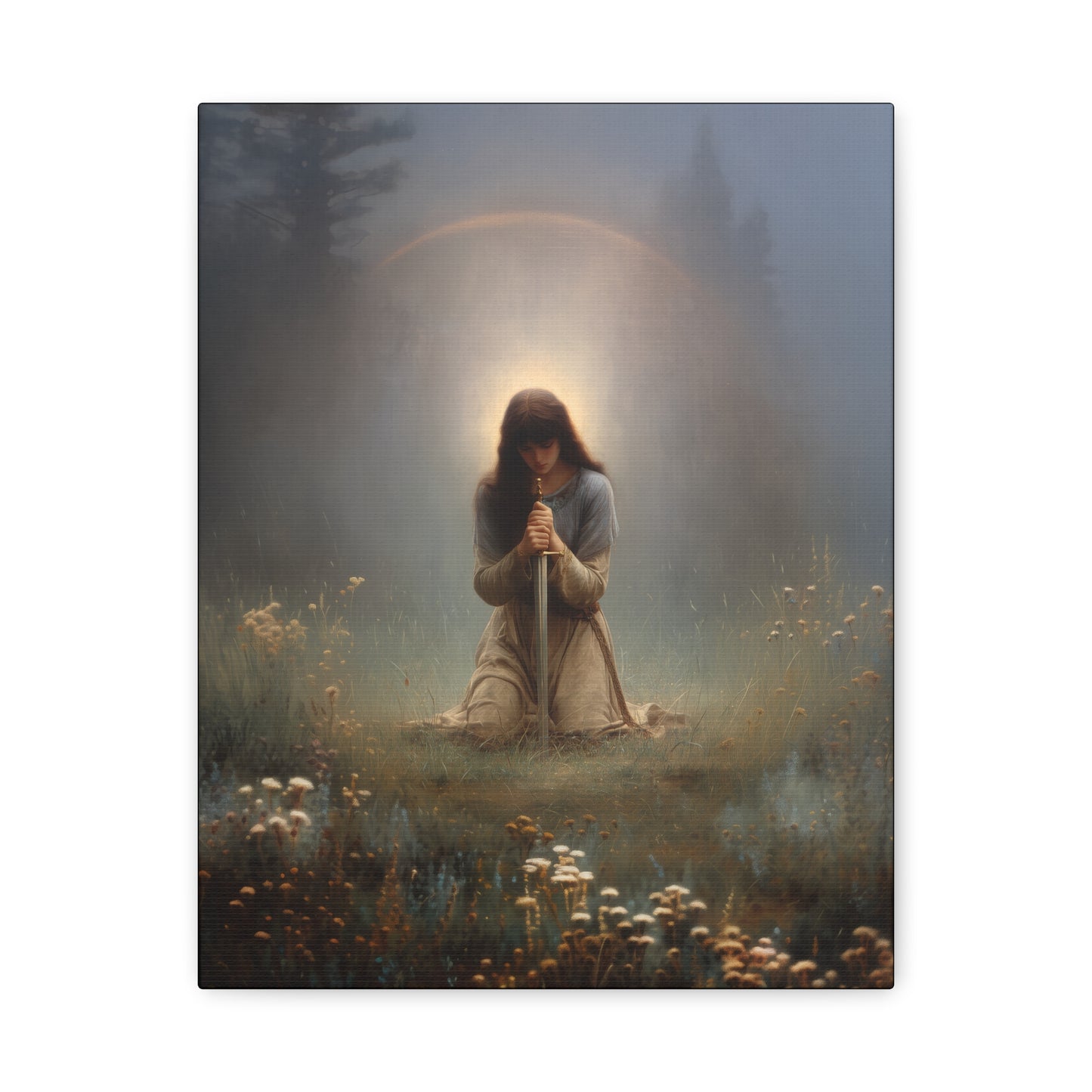 Saint Joan of Arc - Museum Wrapped Canvas - Sanctified Souls Print - Religious Art for your Home - Catholic Patron Saint Art
