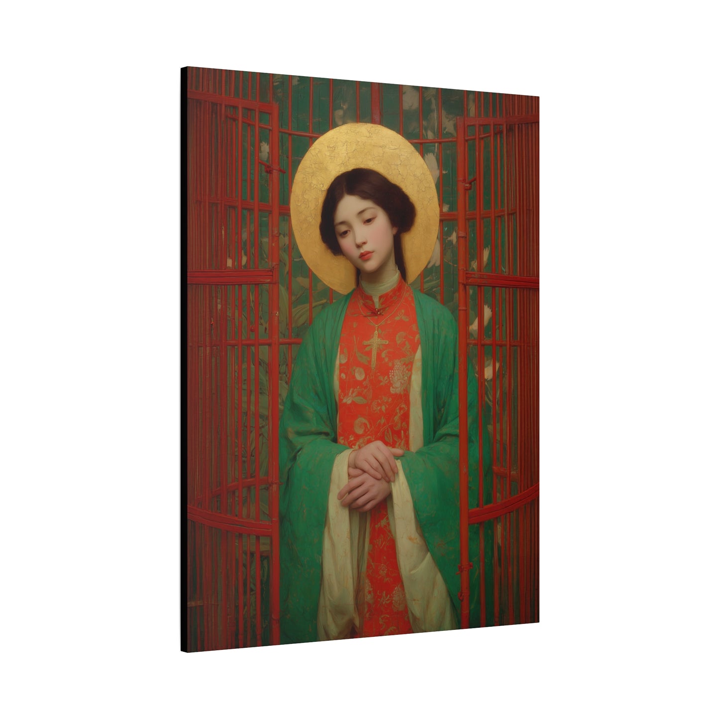 Saint Agnes Tsao Kou Ying - Museum Wrapped Canvas - Sanctified Souls Print - Religious Art for your Home - Catholic Patron Saint Art