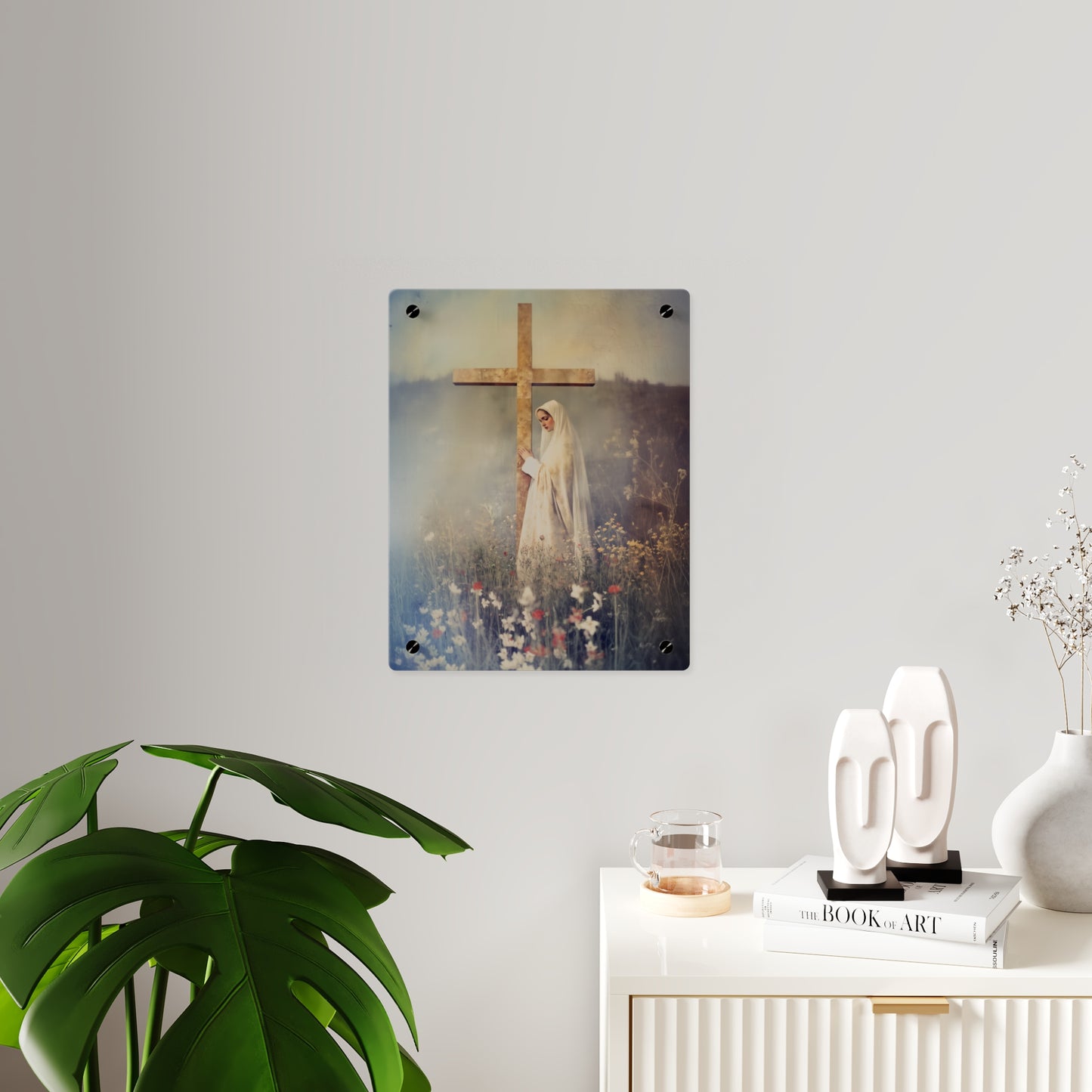 The Feast of the Exaltation of the Holy Cross Wall Art Panel - Ready to Hang Acrylic Print - Catholic Saint Art - Patron Saint Print