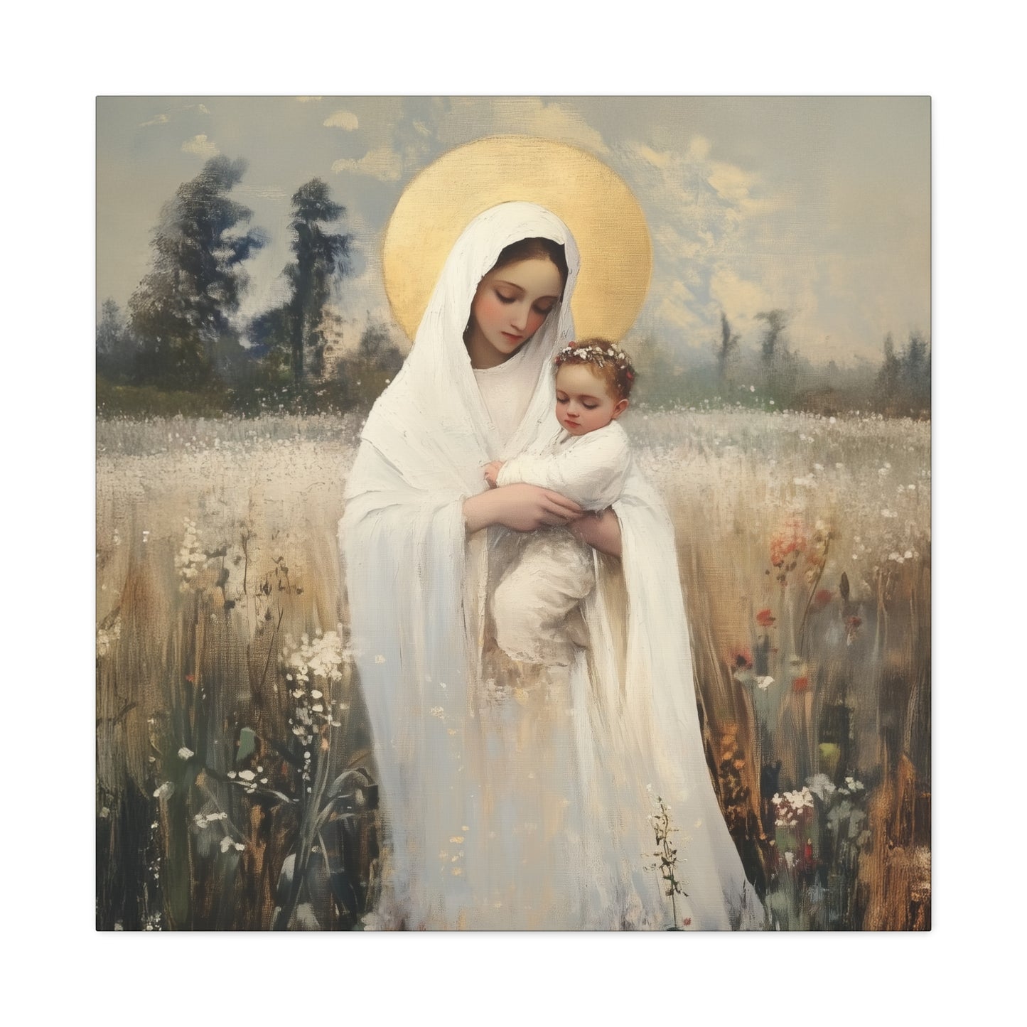 Our Lady of the Prairie - Multiple Sizes - Catholic Home art - Museum Wrapped Canvas - Sanctified Souls Print