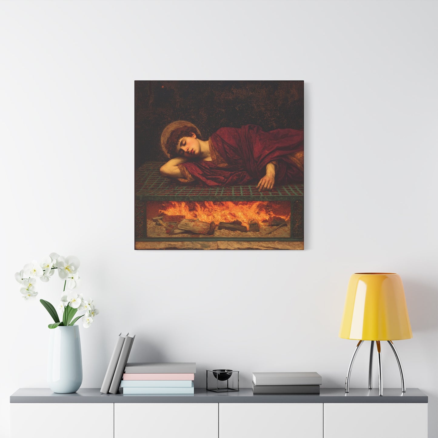 Saint Lawrence - Museum Wrapped Canvas - Sanctified Souls Print - Religious Art for your Home - Catholic Patron Saint Art