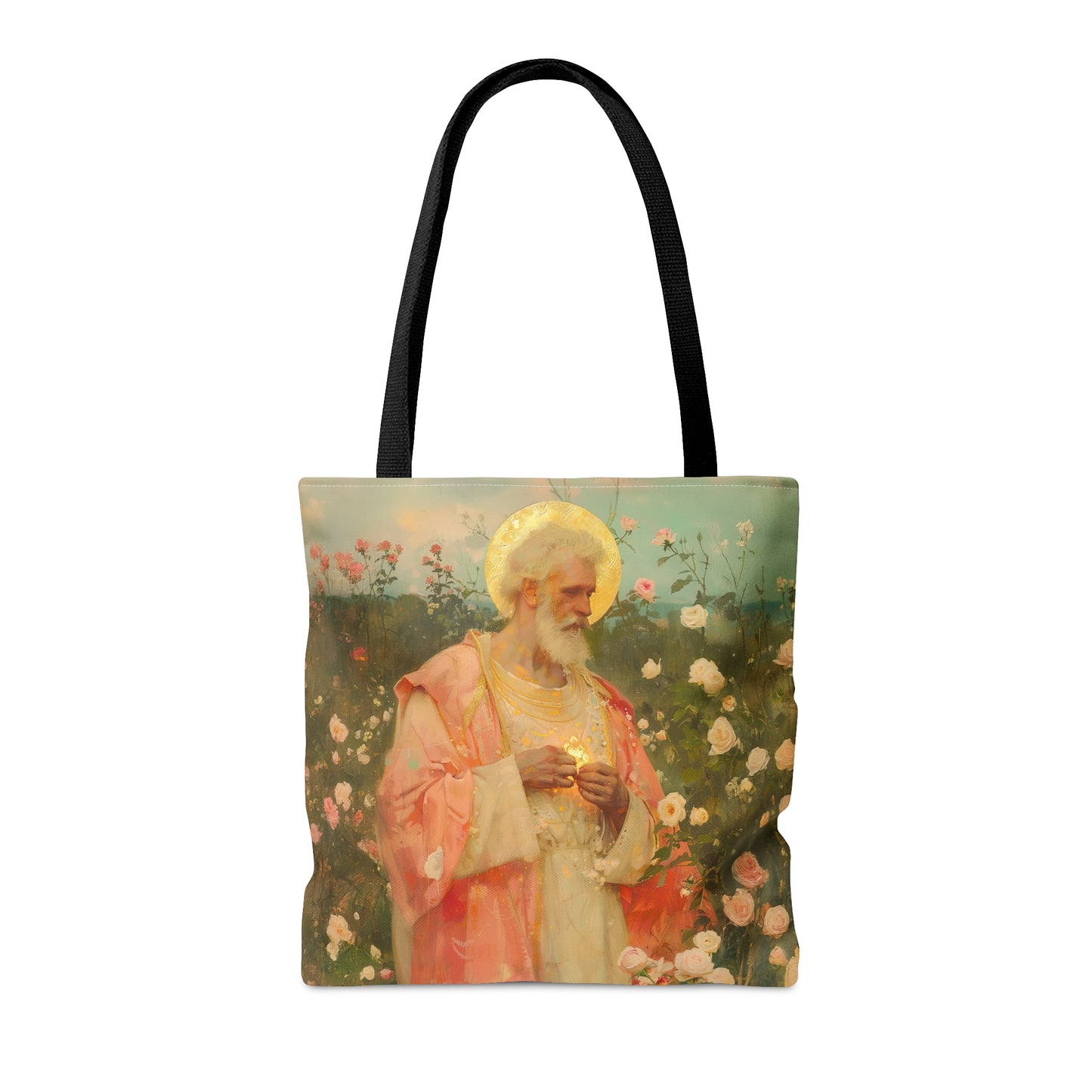 Saint Valentine - Tote Bag - Large Medium Small Faith Art Bag - Bible Study Faith Purse - Double Sided Prayer Tote