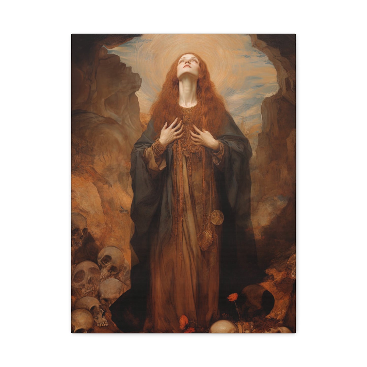 Saint Rosalia - Museum Wrapped Canvas - Sanctified Souls Print - Religious Art for your Home