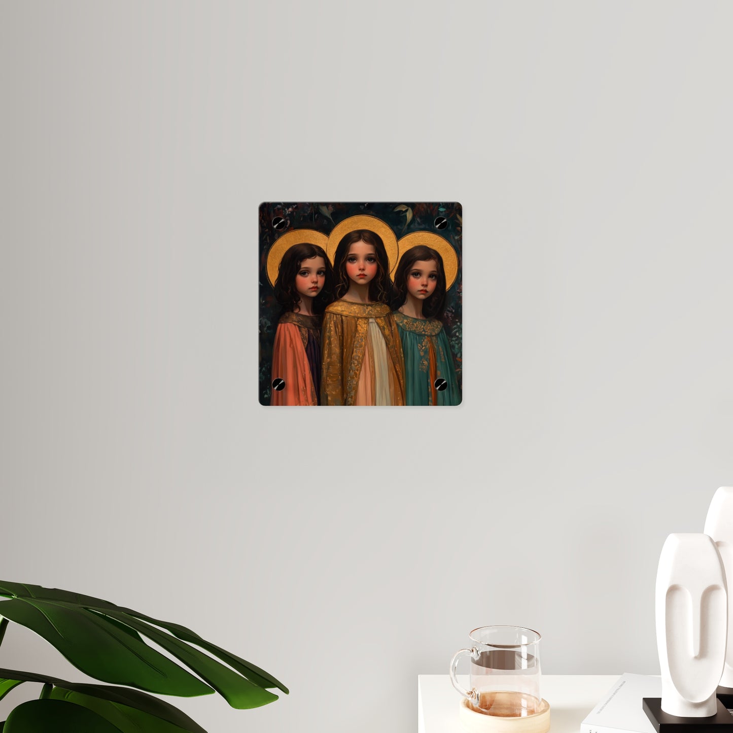 Saints Faith, Hope and Charity Acrylic Wall Art Panel - Ready to Hang Acrylic Print - Catholic Saint Art Print - Sister Art