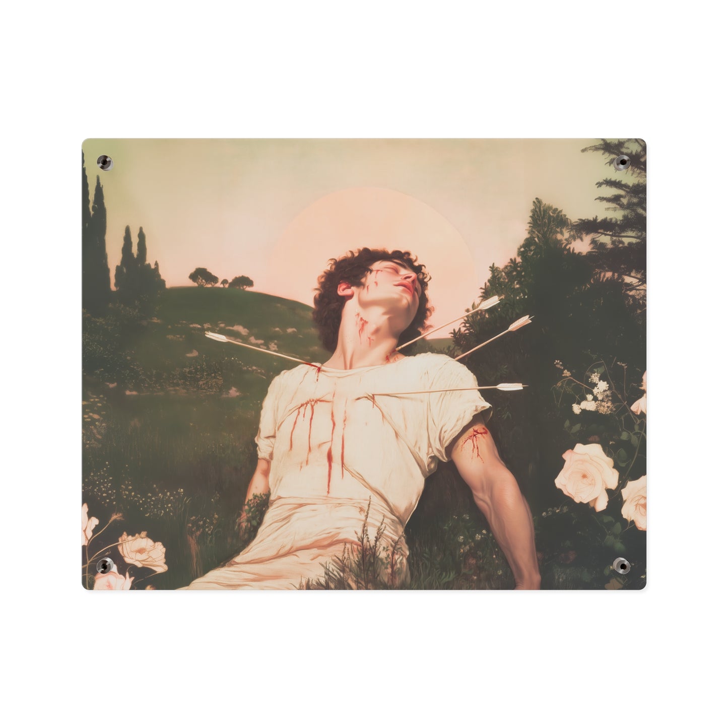 Saint Sebastian Wall Art Panel - Ready to Hang Acrylic Print - Catholic Saint Art - Patron Saint Print - No Frame needed