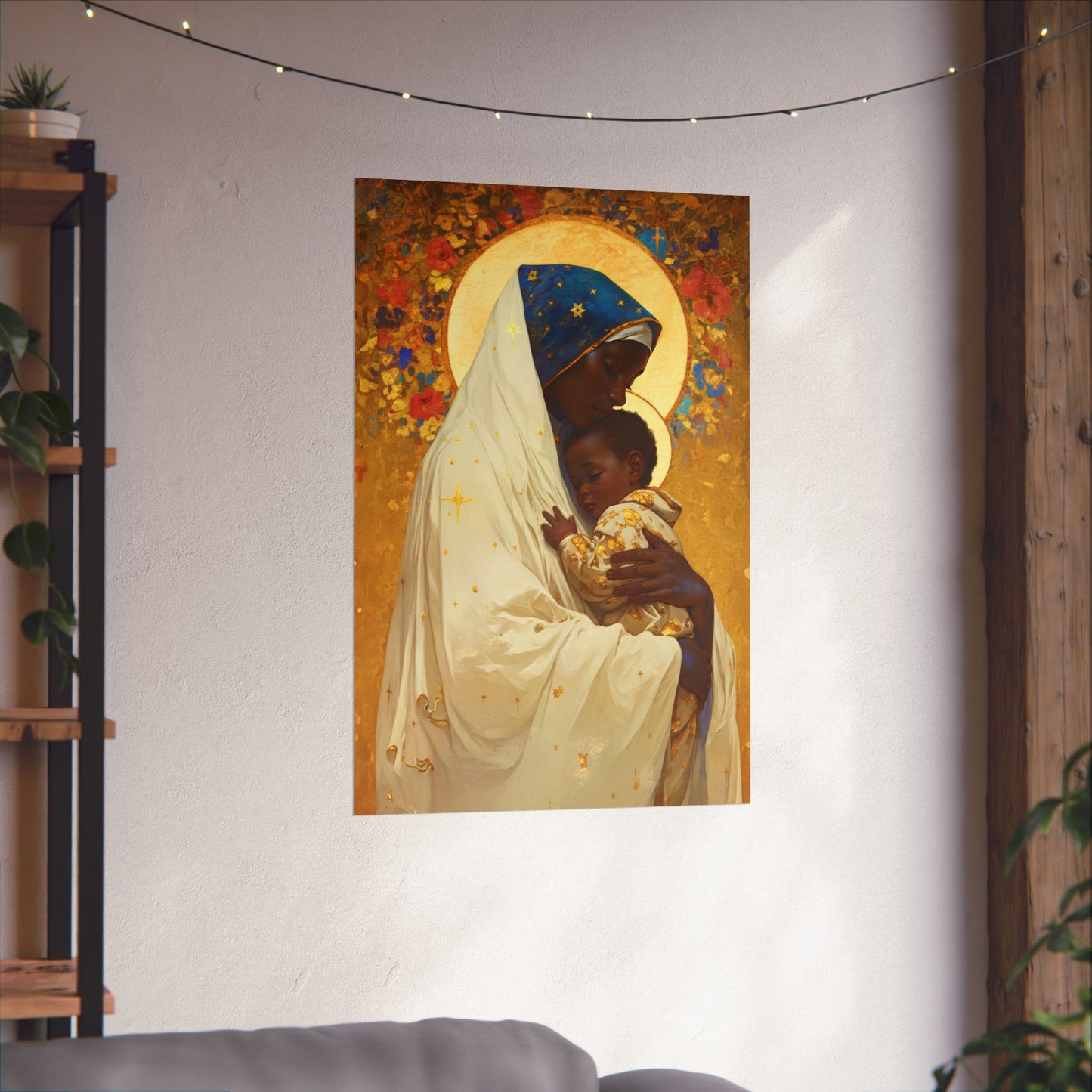 Queen of Peace and Love- Our Lady of Kibeho's Message - Sanctified Souls Print - Multiple Sizes - Premium Posters - Catholic Art - Christian