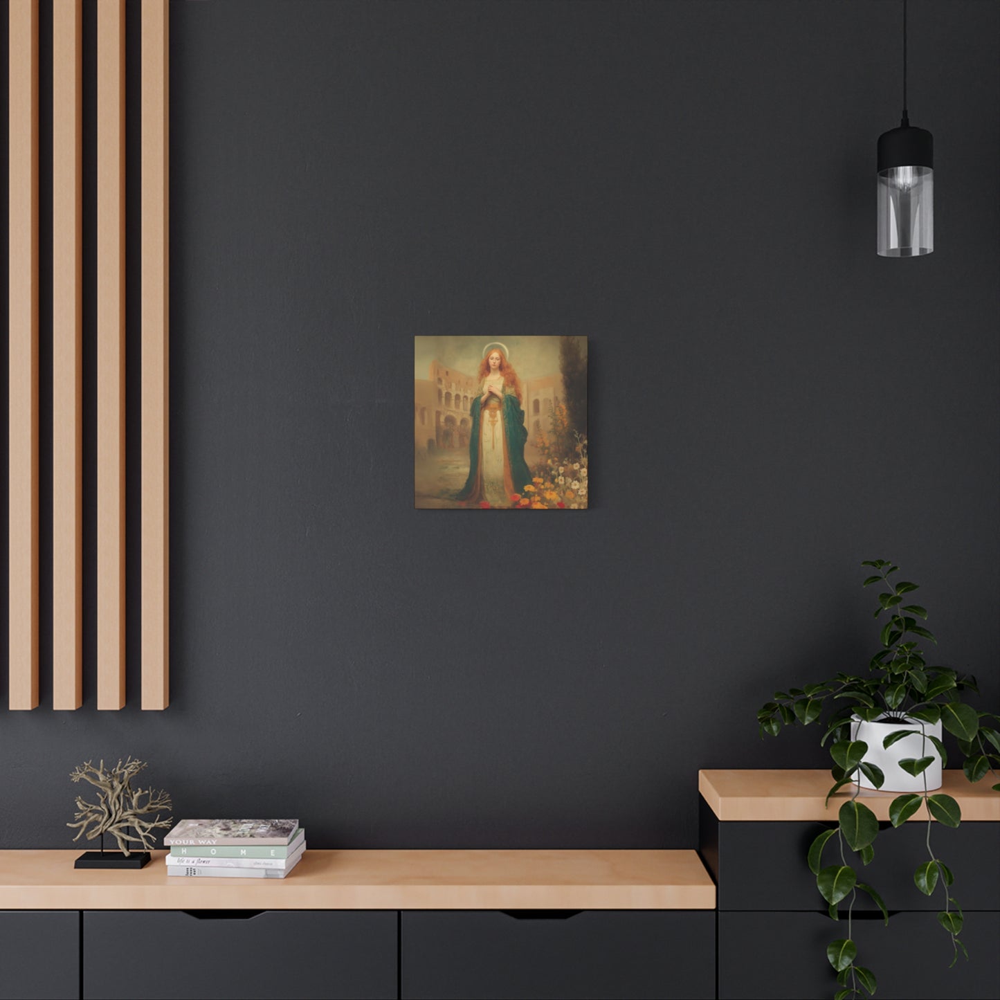 Saint Justina - Multiple Sizes - Catholic Home art - Museum Wrapped Canvas - Sanctified Souls Print - Catholic Martyr Art
