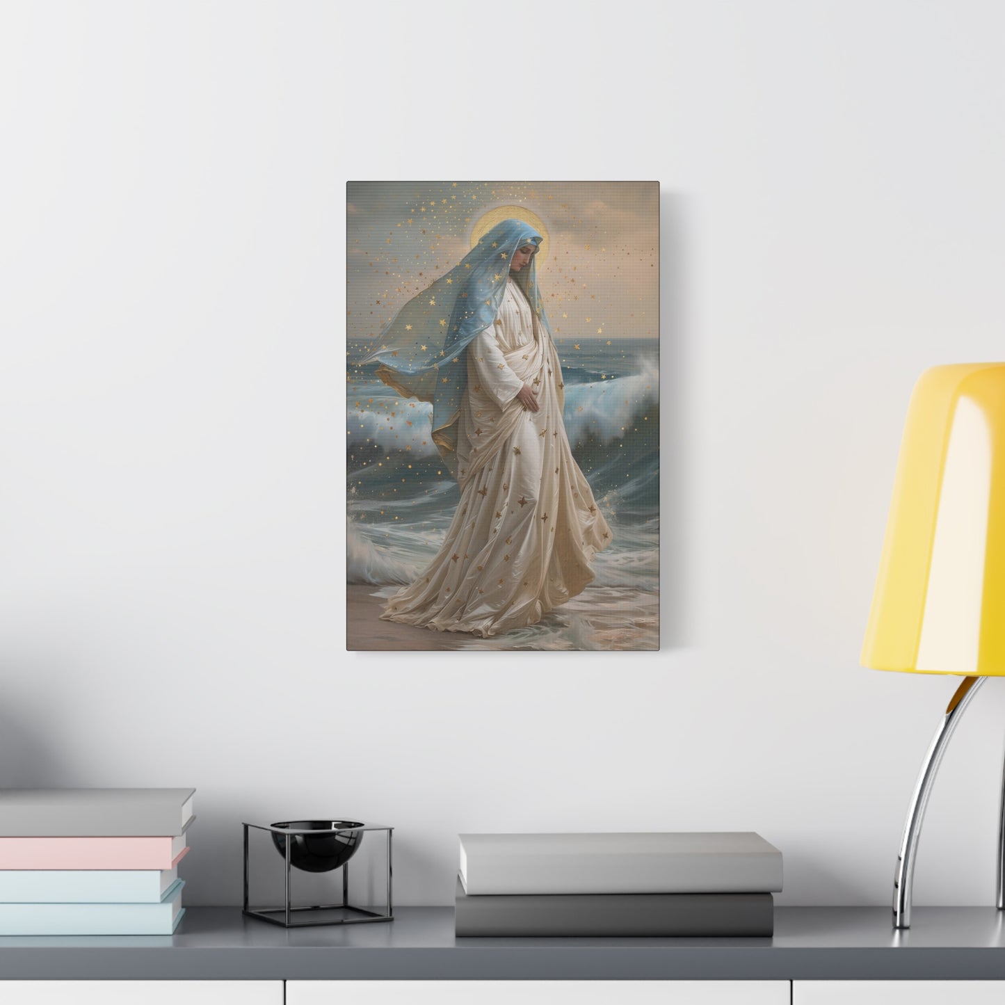 Ocean's Embrace - Devotion to Our Lady - Musseum Wrapped Canvas - Sanctified Souls - Religious Art for your Home - Our Lady Star of the Sea