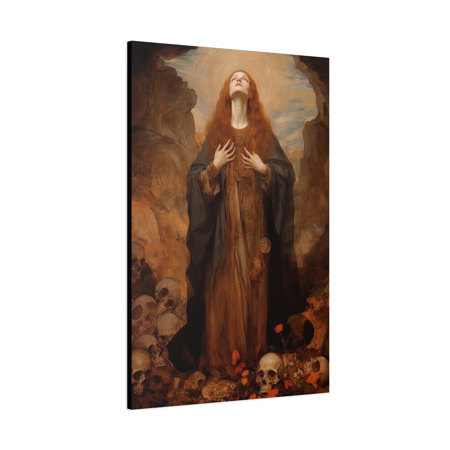 Saint Rosalia - Museum Wrapped Canvas - Sanctified Souls Print - Religious Art for your Home