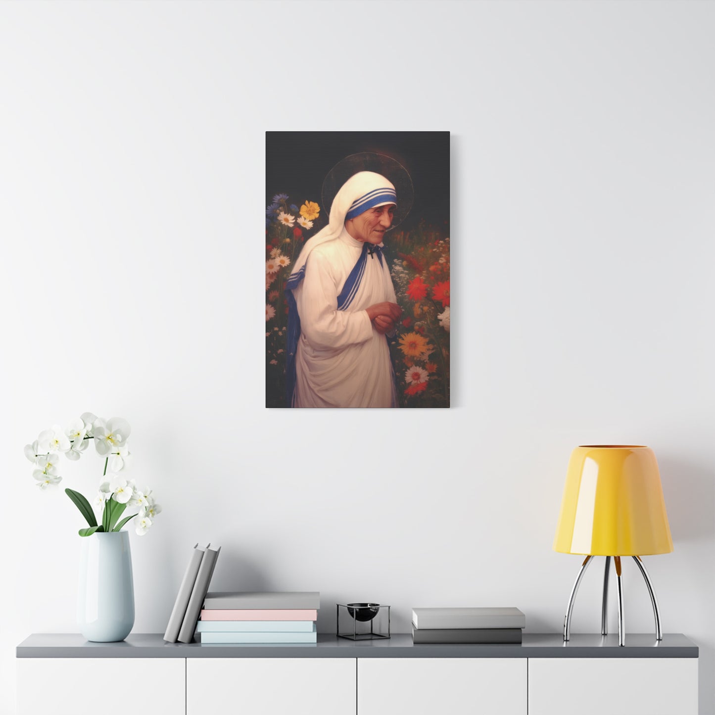 Copy of Saint Teresa of Calcutta - Museum Wrapped Canvas - Sanctified Souls Print - Religious Art for your Home - Catholic Patron Saint Art