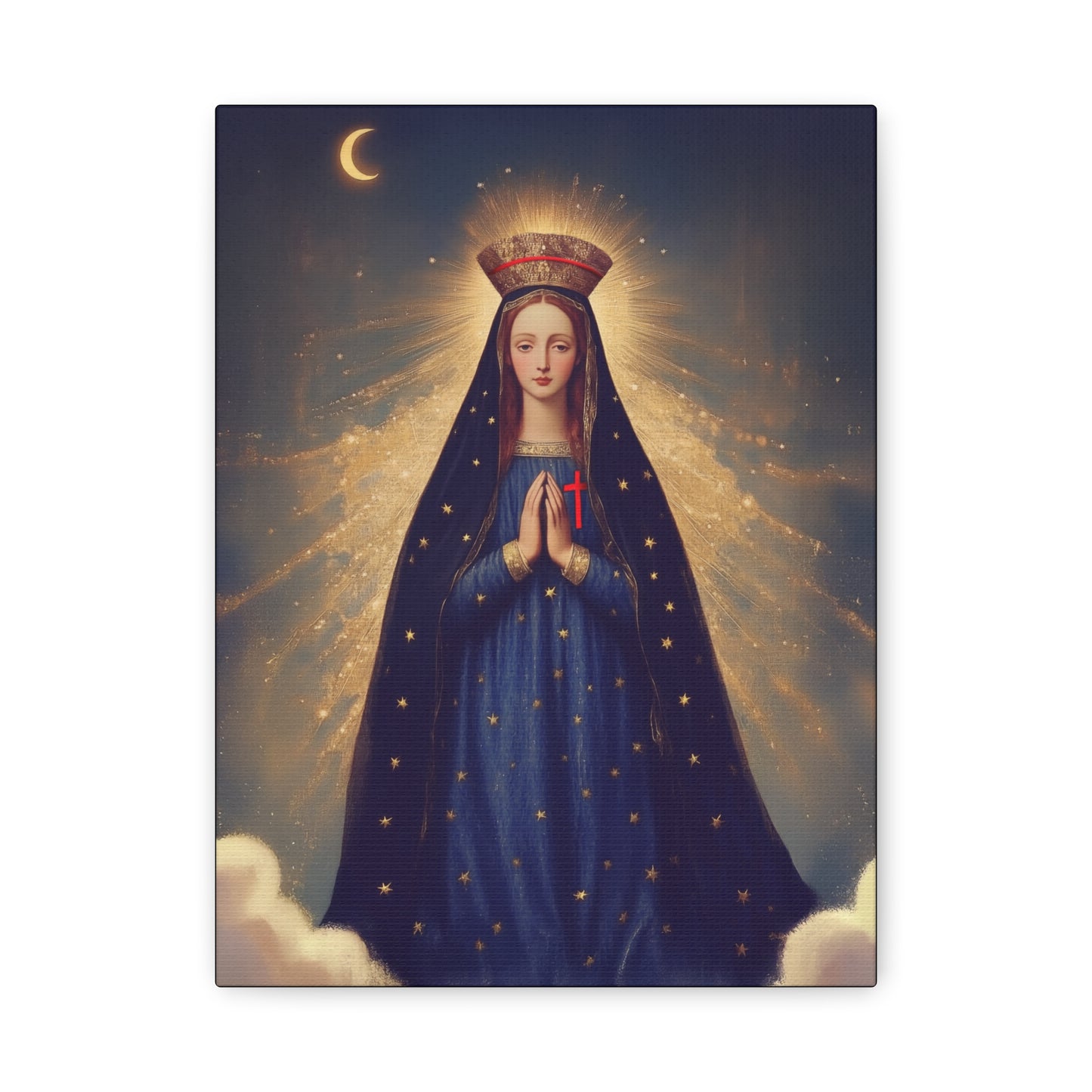 Our Lady of Pontmain - Multiple Sizes - Catholic Home art - Museum Wrapped Canvas - Sanctified Souls Print - Mother Mary Art