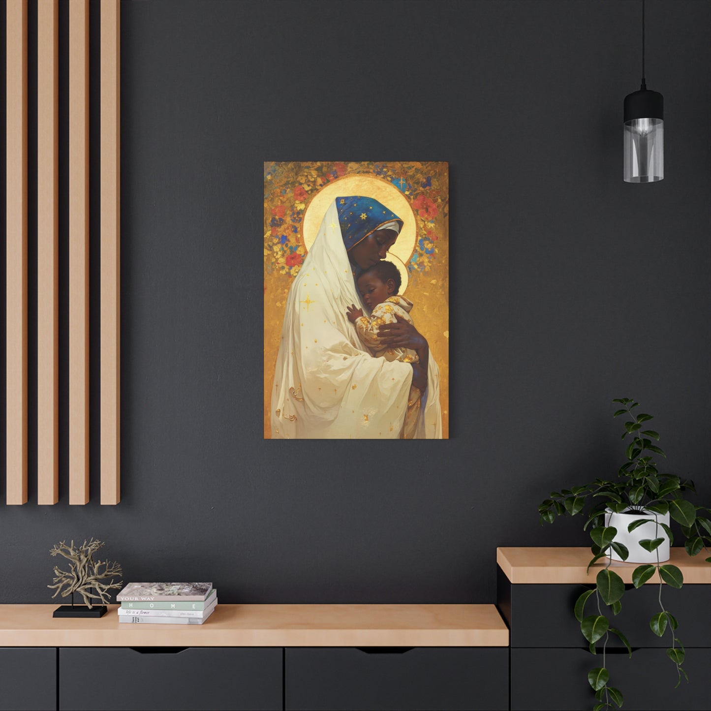 Queen of Peace and Love- Our Lady of Kibeho's Message - Museum Wrapped Canvas - Print - Religious Art for your Home - Christian print