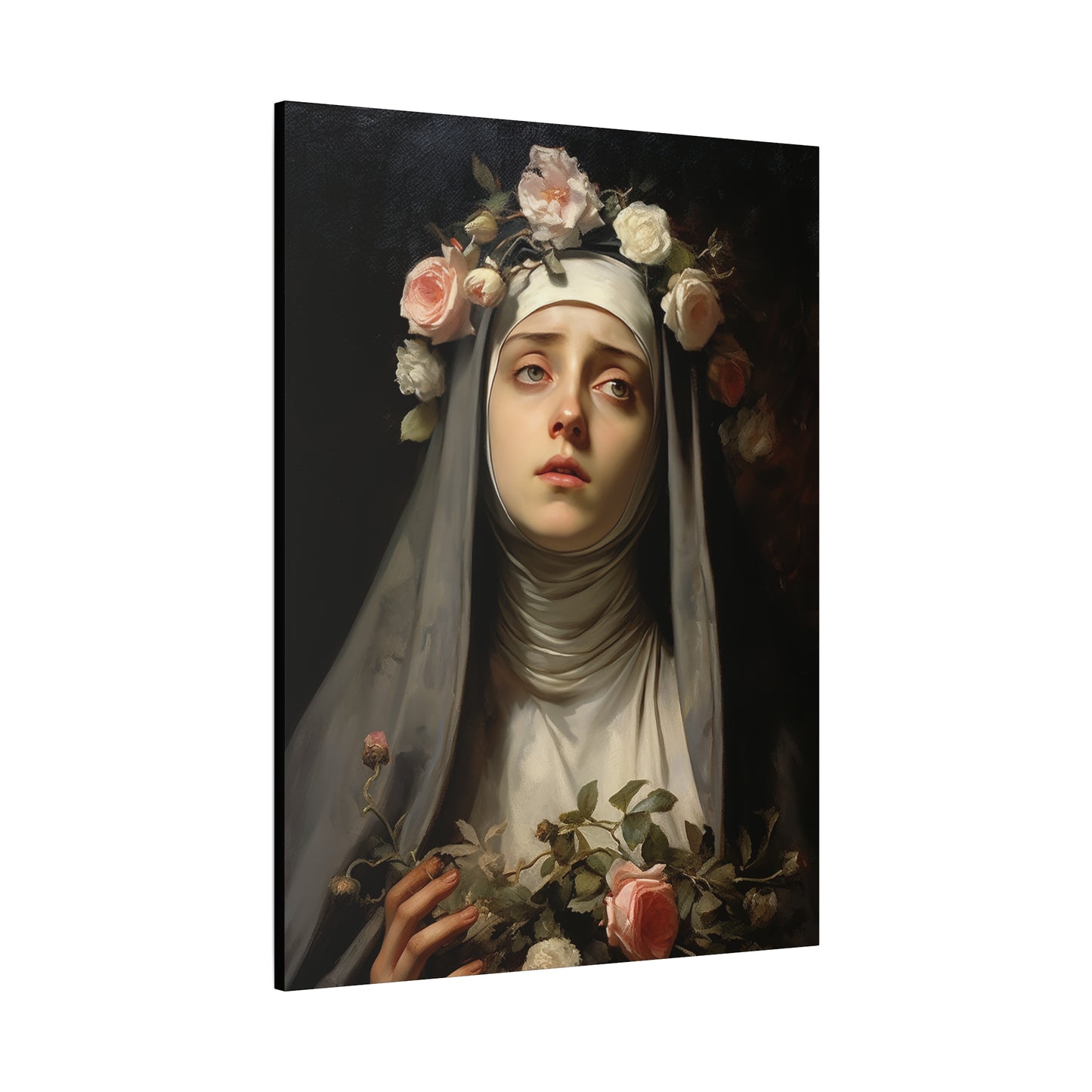 Saint Rose of Lima Canvas Print - Multiple Sizes - Catholic Home art - Museum Wrapped Canvas - Sanctified Souls Print