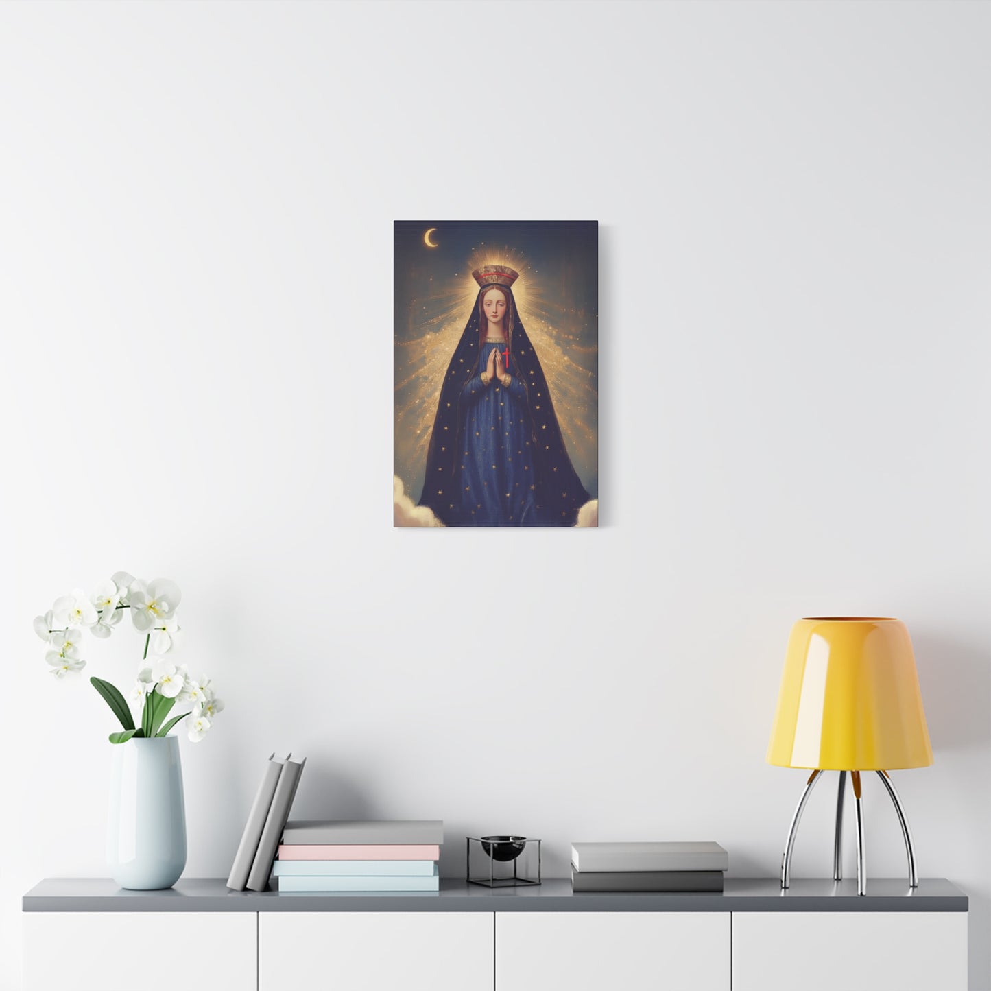 Our Lady of Pontmain - Multiple Sizes - Catholic Home art - Museum Wrapped Canvas - Sanctified Souls Print - Mother Mary Art