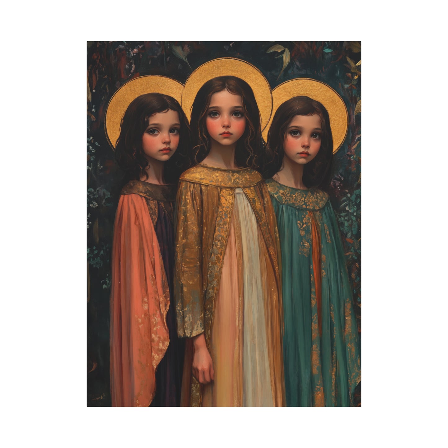 Saints Faith, Hope and Charity - Museum Wrapped Canvas - Print - Religious Art for your Home - Christian print - Prayer Room Catholic Saint