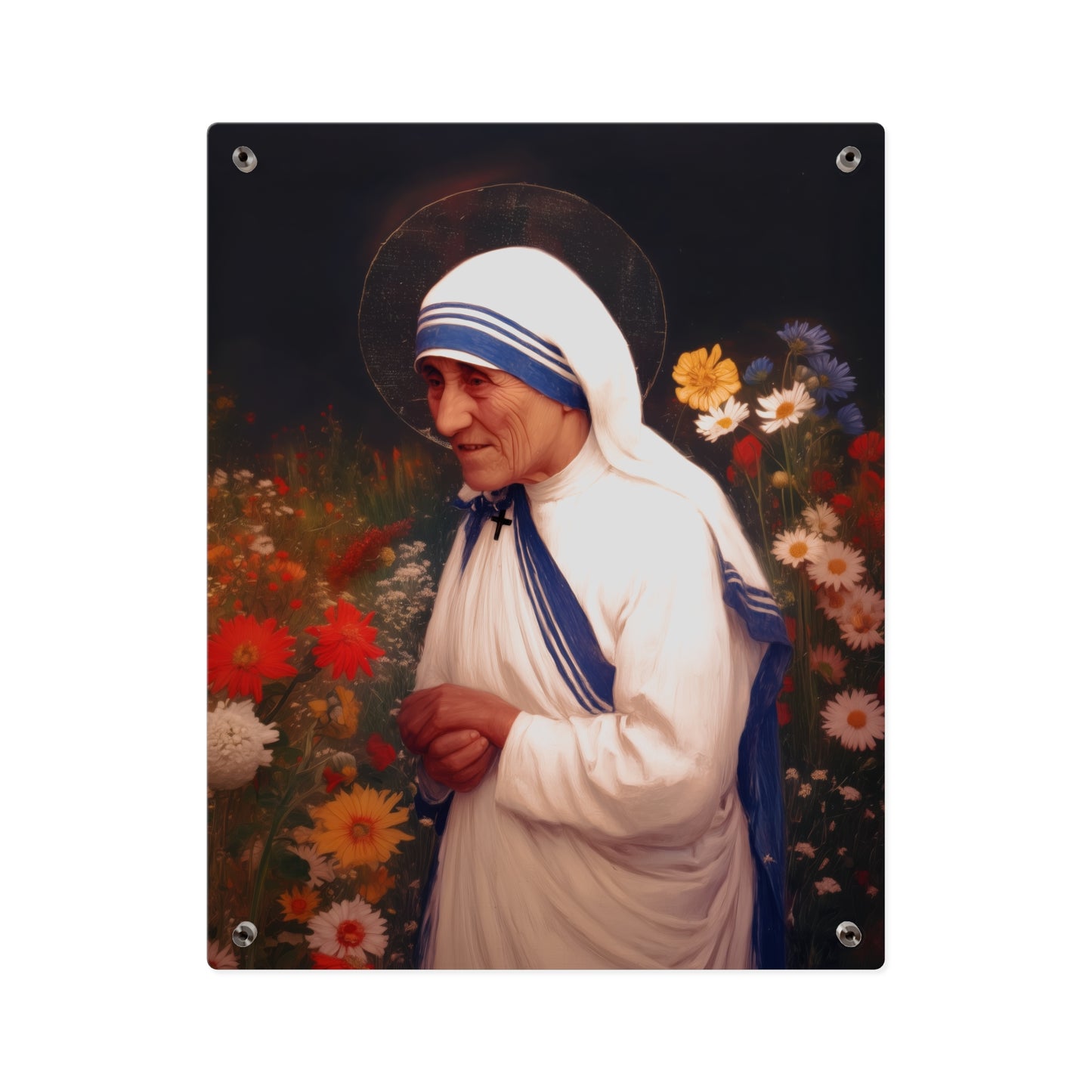 Saint Teresa of Calcutta Wall Art Panel - Ready to Hang Acrylic Print - Catholic Saint Art - Patron Saint Print - No Frame needed