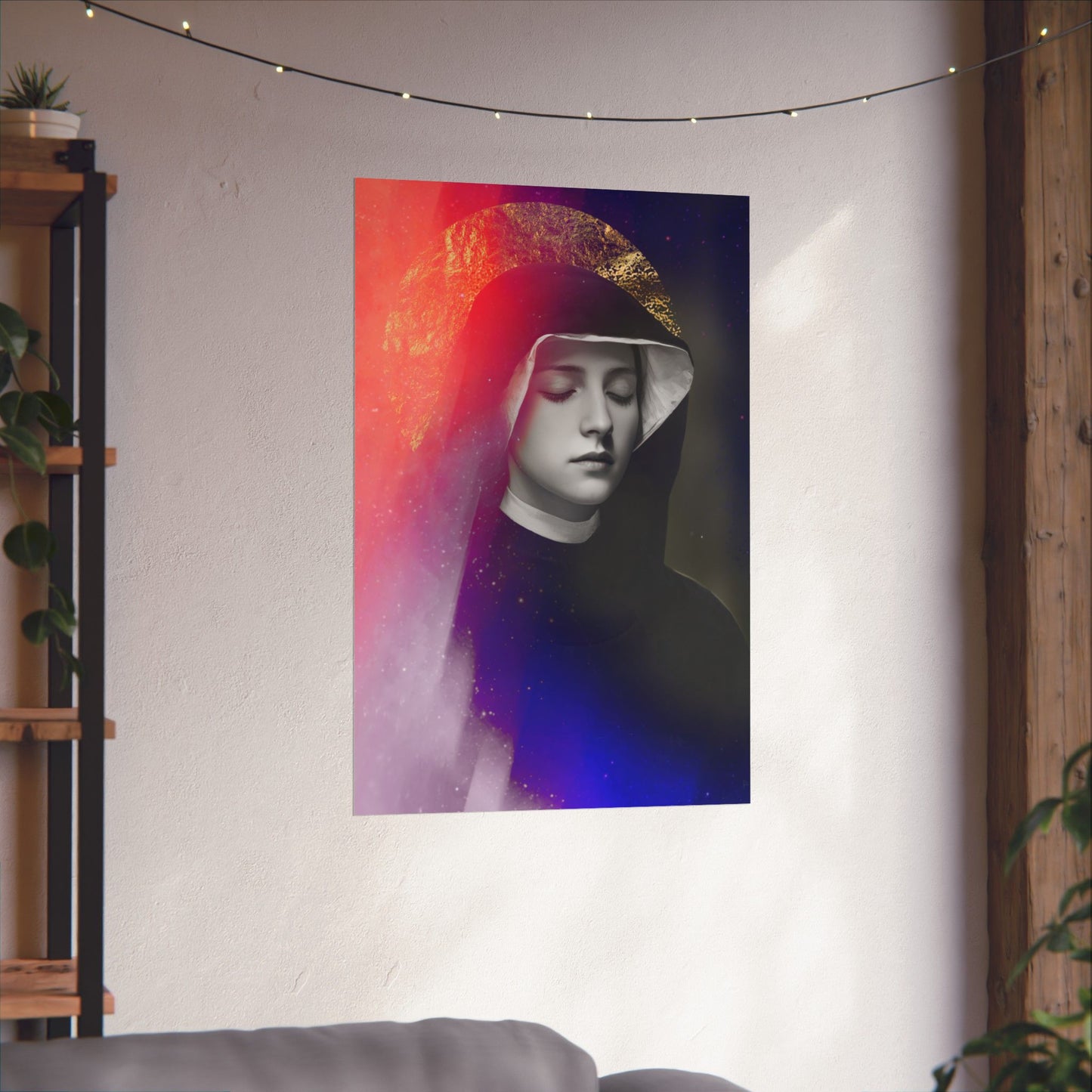 Saint Faustina Kowalska Poster Print - Sanctified Souls Print - Multiple Sizes - Premium Posters - Catholic Art for your home