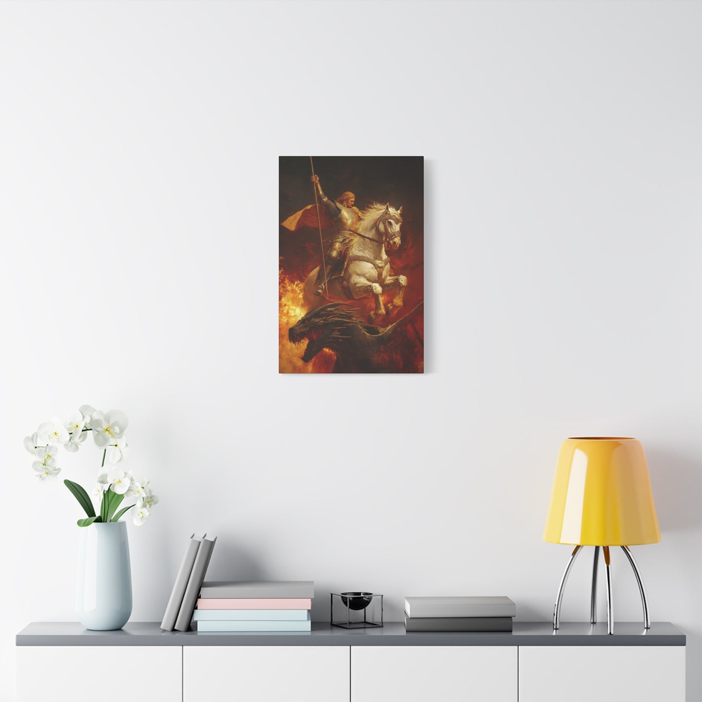 Saint George - Museum Wrapped Canvas - Sanctified Souls Print - Religious Art for your Home - Catholic Patron Saint Art
