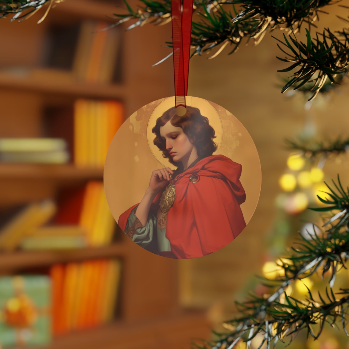Saint Casimir of Poland Metal Ornament - Religious Holiday Christmas Ornament - Double sided - Catholic Keepsake - Religious Gift