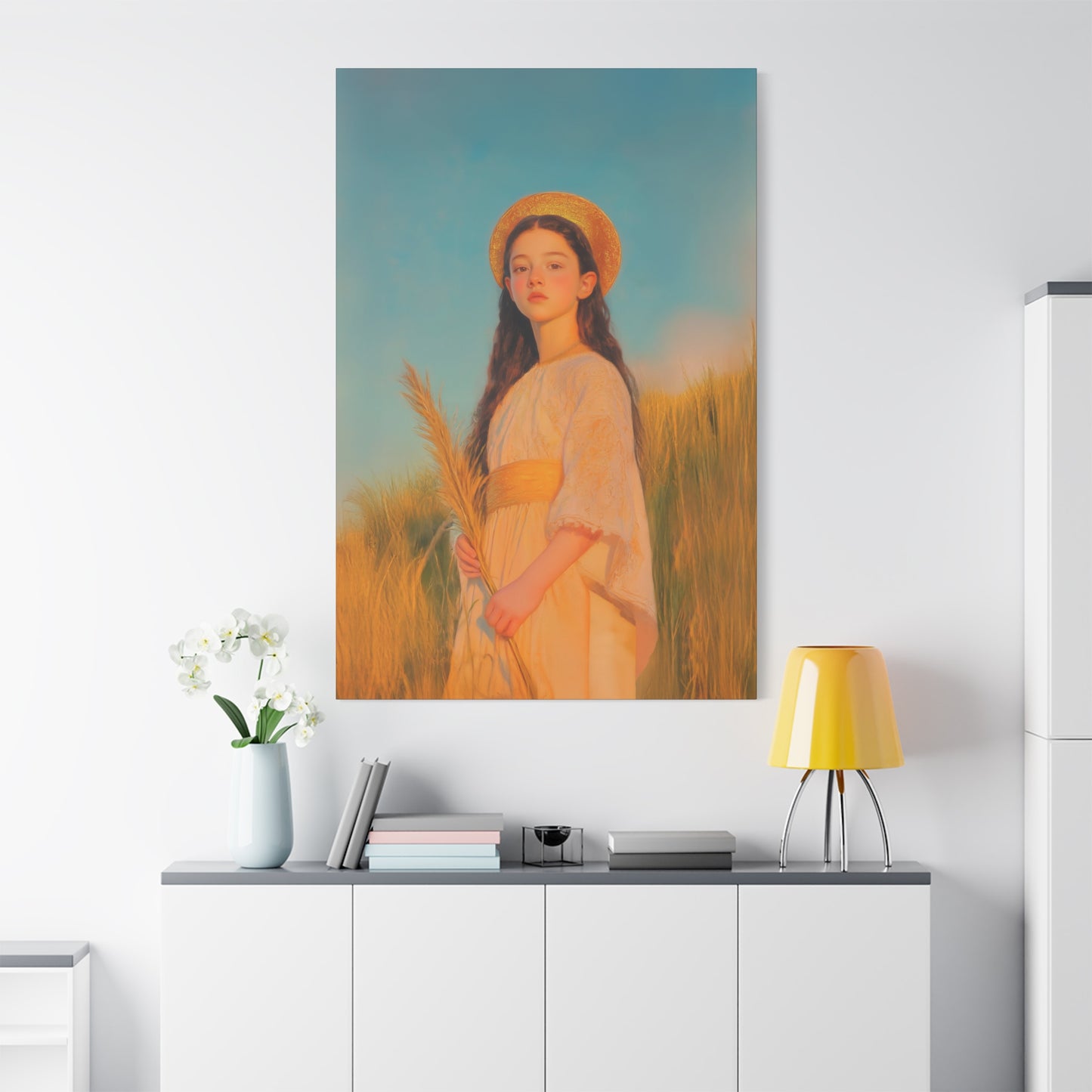 Saint Faith - Multiple Sizes - Catholic Home art - Museum Wrapped Canvas - Sanctified Souls Print - Martyr Saint