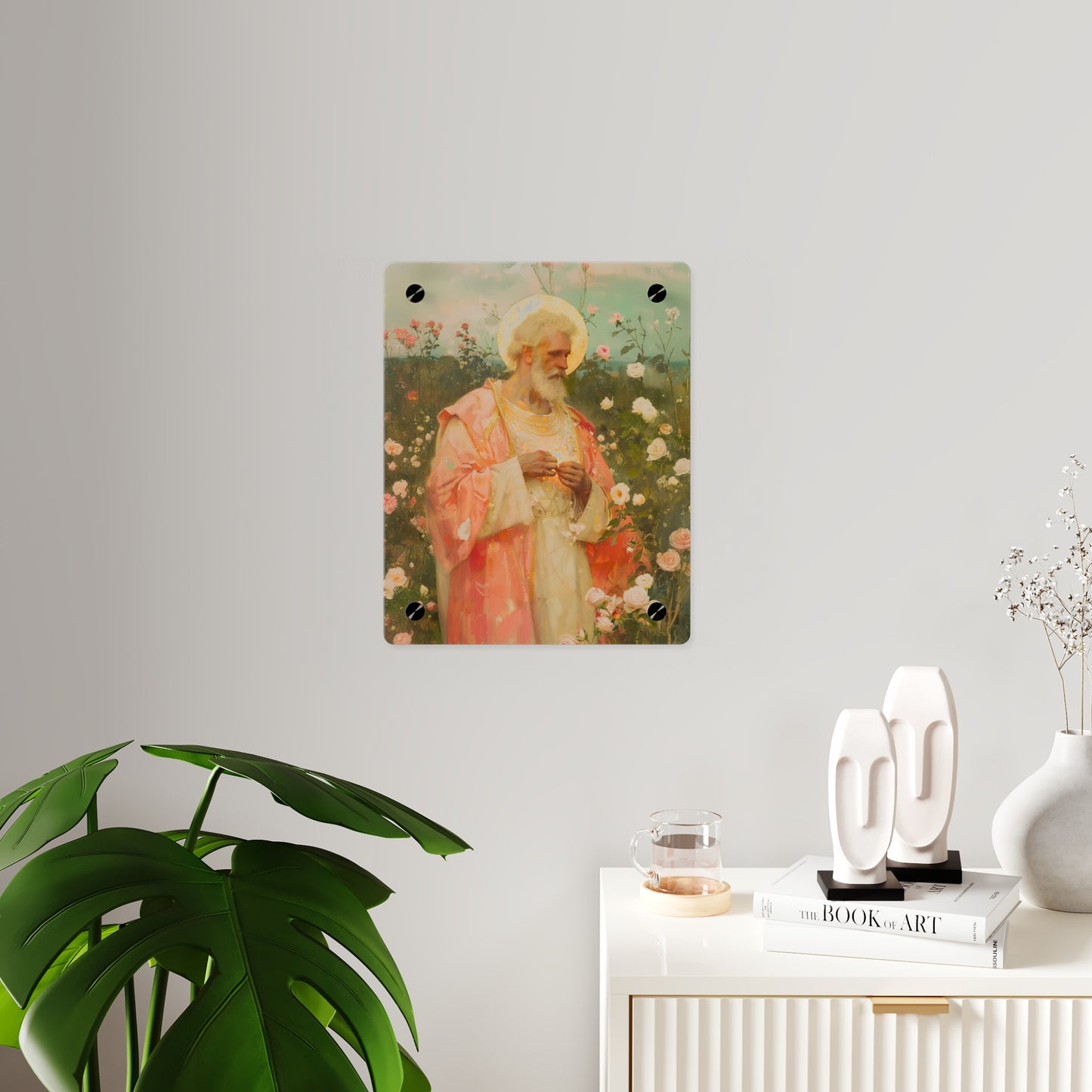 Saint Valentine Wall Art Panel - Ready to Hang Acrylic Print - Catholic Saint Art - Patron Saint Print - Catholic Saint Wall Art