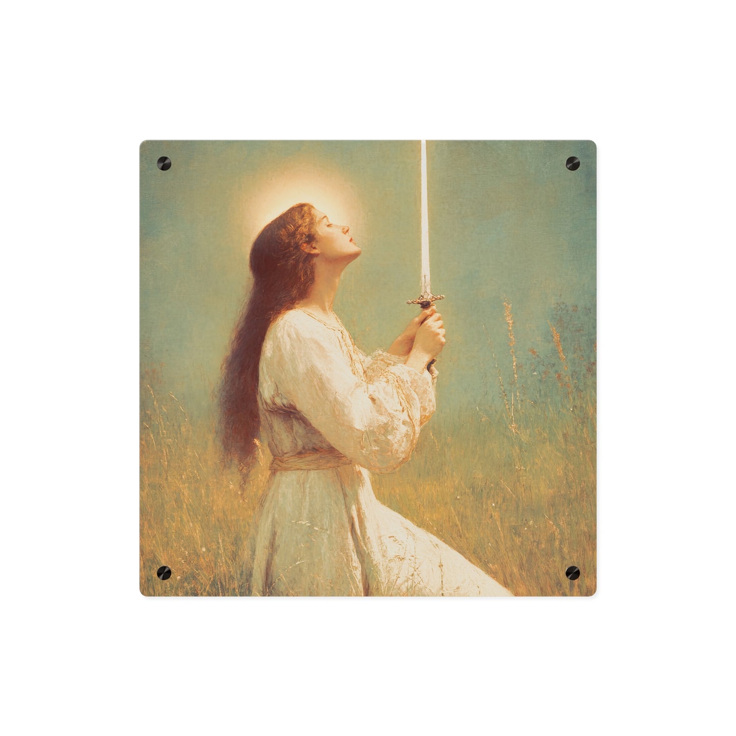 Saint Joan of Arc Wall Art Panel - Ready to Hang Acrylic Print - Catholic Saint Art - Patron Saint Print - No Frame needed