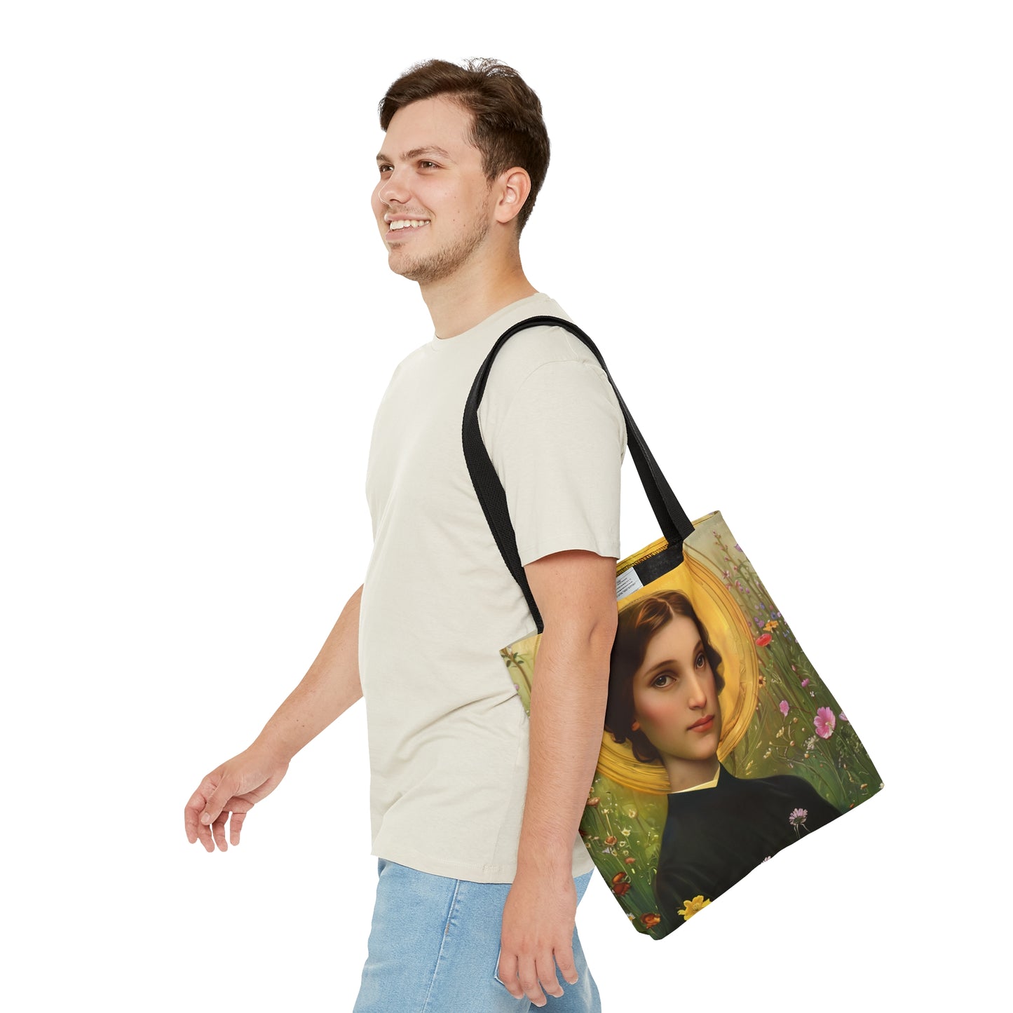 Saint Bartolomea Capitanio Tote Bag - Large Medium Small Faith Art Bag - Catholic Faith Purse - Religious Carry All Reusable Tote Bag
