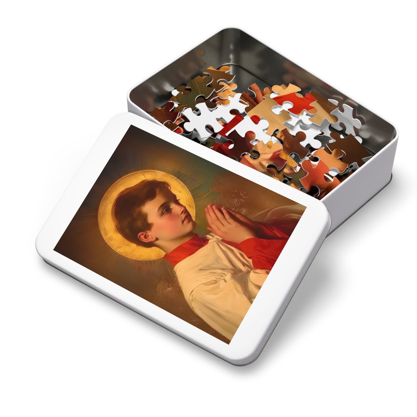 Saint Dominic Savio - Puzzle and Keepsake Tin - Religious (30, 110, 252, 500,1000) - Religious Puzzle - Gifts for Catholic Families