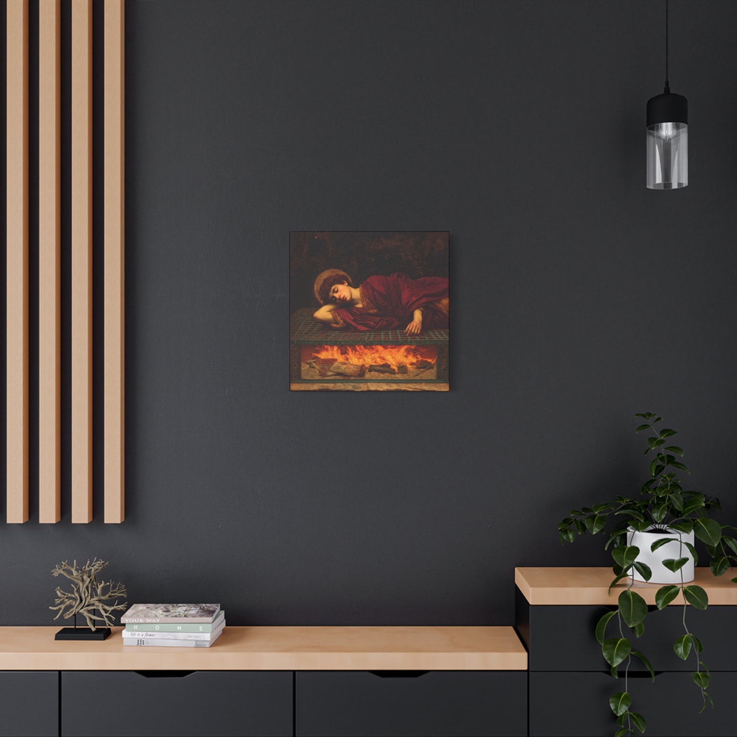 Saint Lawrence - Museum Wrapped Canvas - Sanctified Souls Print - Religious Art for your Home - Catholic Patron Saint Art