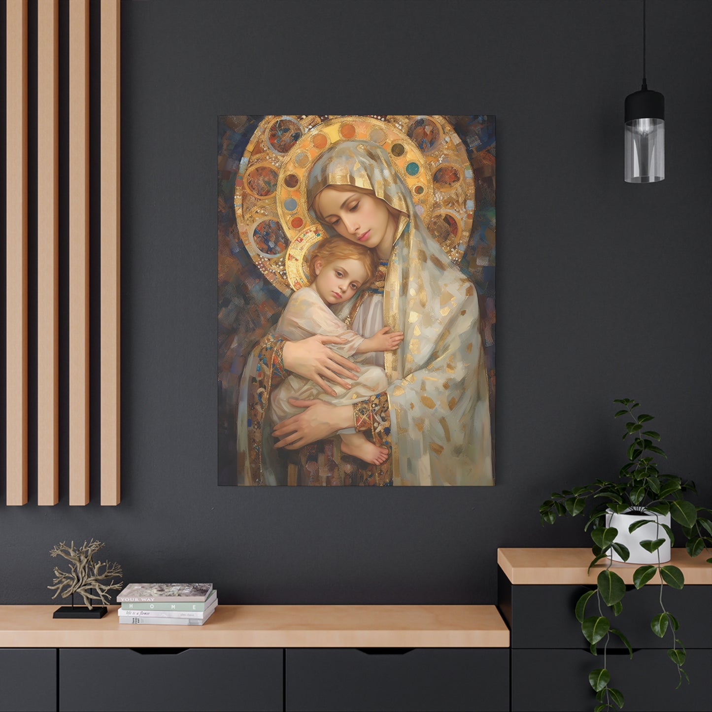 Madonna and Child - Gallery Wrapped Canvas - Sanctified Souls Print - Religious Art for your Home - The Virgin Mary and The Christ Child