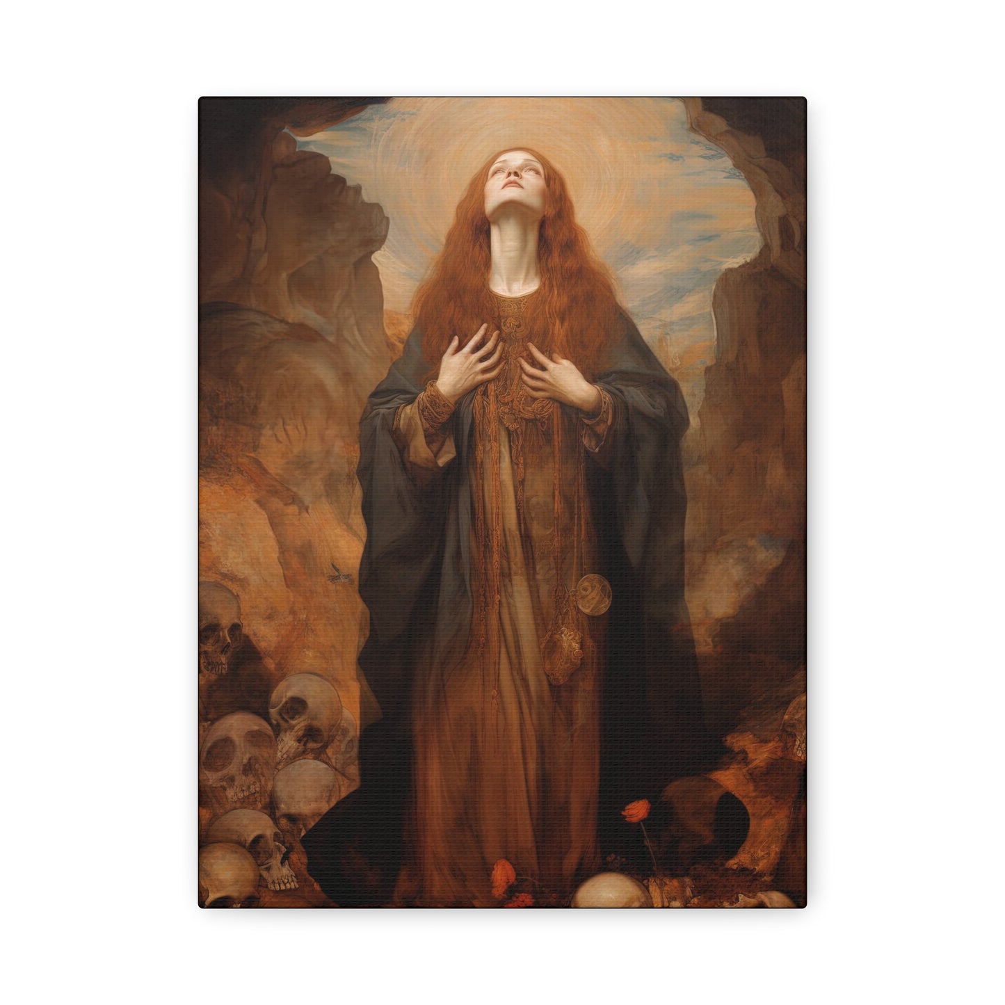 Saint Rosalia - Museum Wrapped Canvas - Sanctified Souls Print - Religious Art for your Home