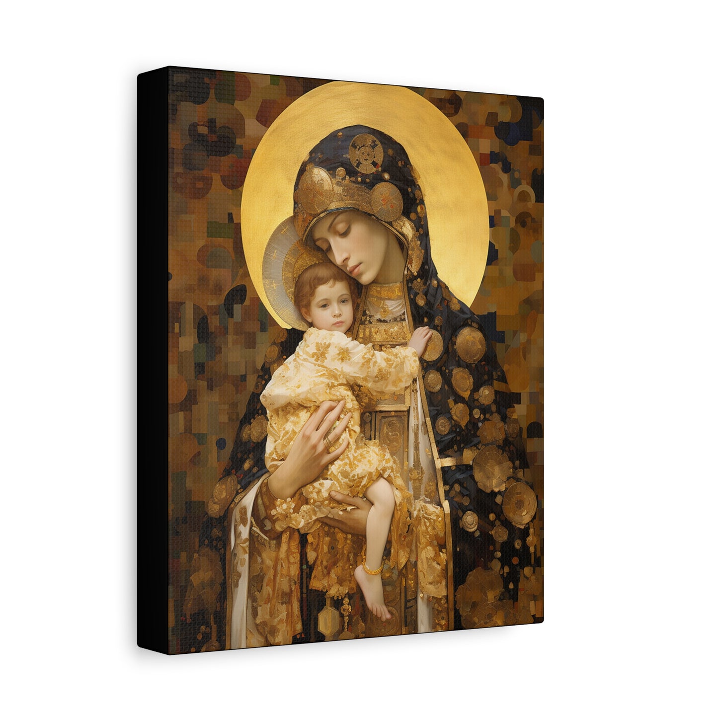 The Light of Love - Museum Wrapped Canvas - Sanctified Souls Print - Religious Art for your Home - The Virgin Mary and The Christ Child