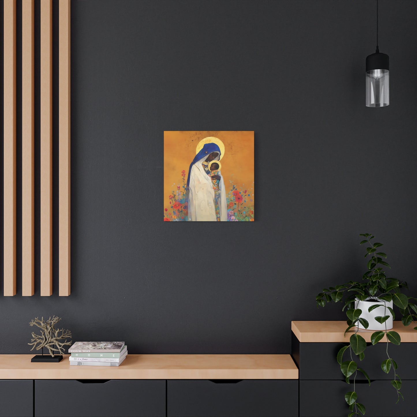 The Divine Embrace- Our Lady of Kibeho's Love - Museum Wrapped Canvas - Print - Religious Art for your Home - Christian print - Religious