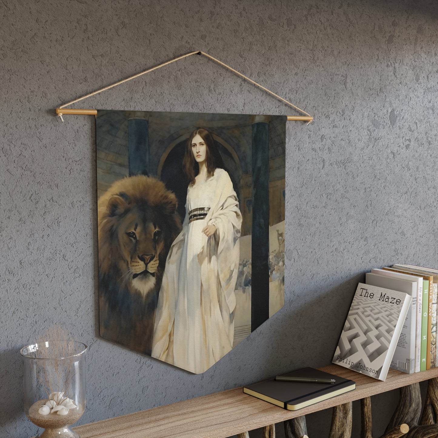 Saint Euphemia Wall Banner / Wall Hanging - Unique Religious Art for your home - Prayer room - Catholic Home Art - 18" x 21"