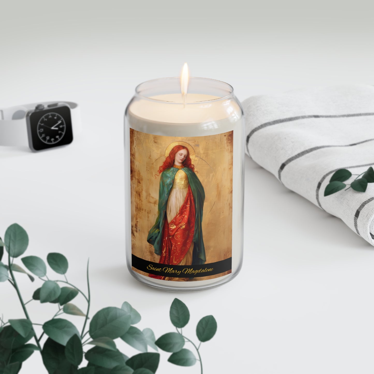 Resilient Spirit - Mary Magdalene's Faithful Path - Scented Prayer Candle, 13.75oz - Candle - Catholic Art - prayer room Scented Candle