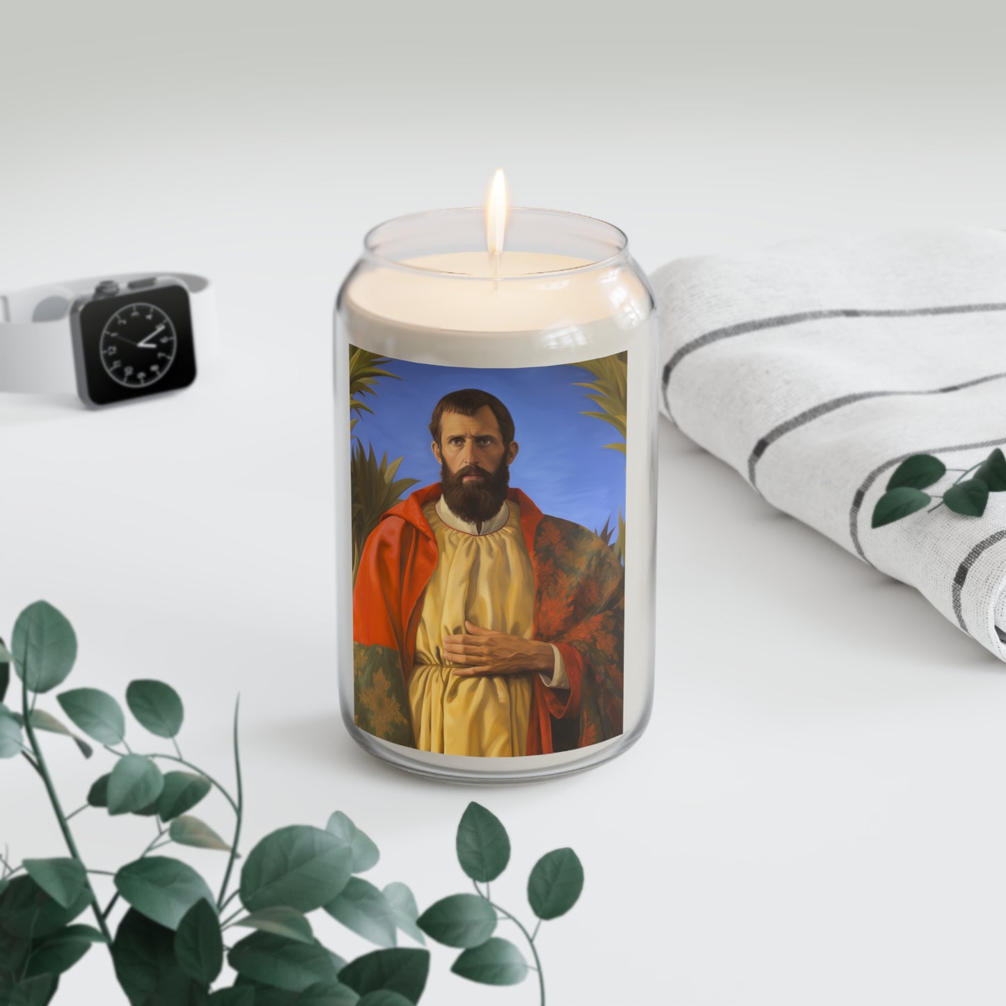 Saint Thomas the Apostle - Scented Prayer Candle, 13.75oz - Tall Size - Religious Prayer Candle - Catholic Art