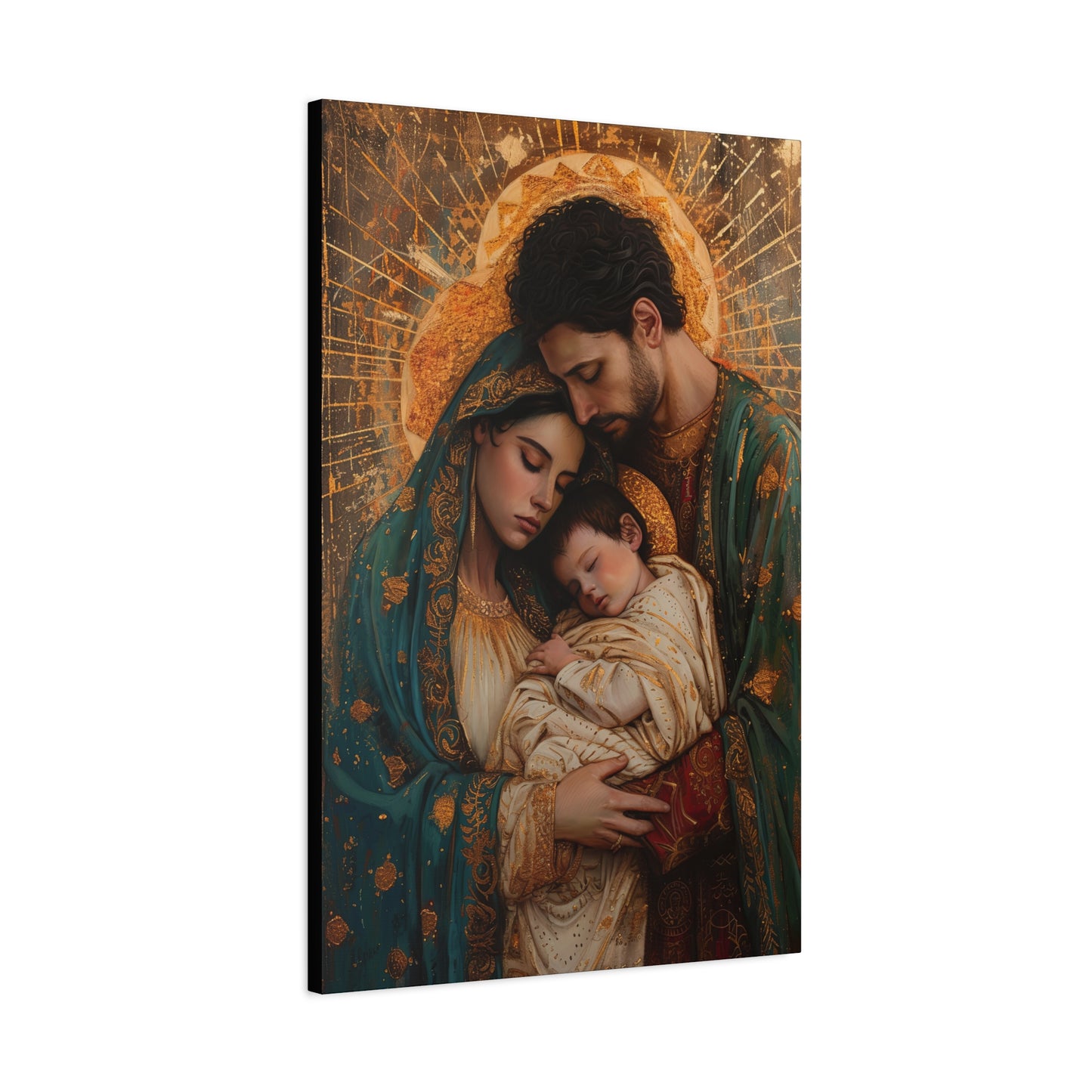 Divine Harmony - The Holy Family - Museum Wrapped Canvas - Sanctified Souls Print - Religious Art - Jesus, Mary and Joseph Art