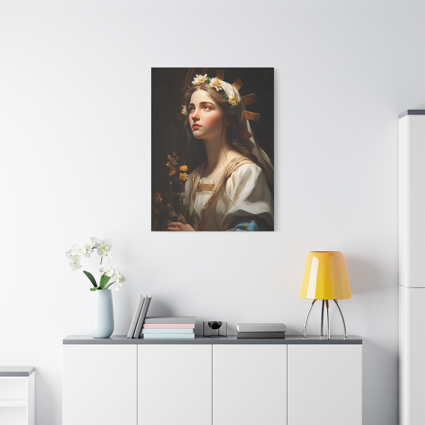 Saint Zita of Lucca - Museum Wrapped Canvas - Sanctified Souls Print - Religious Art for your Home