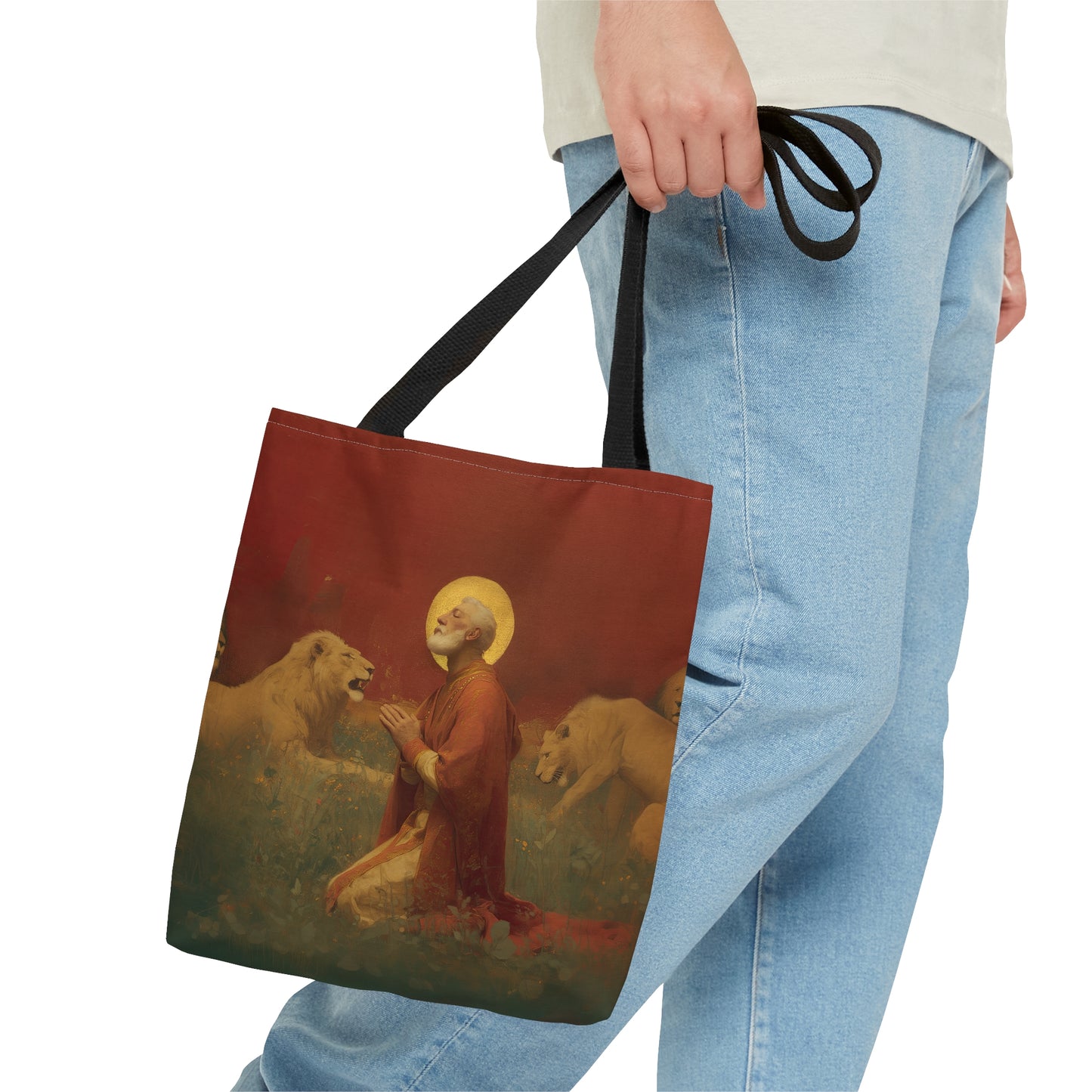 Saint Ignatius of Antioch - Tote Bag - Large Medium Small Faith Art Bag - Bible Study Faith Purse - Double Sided