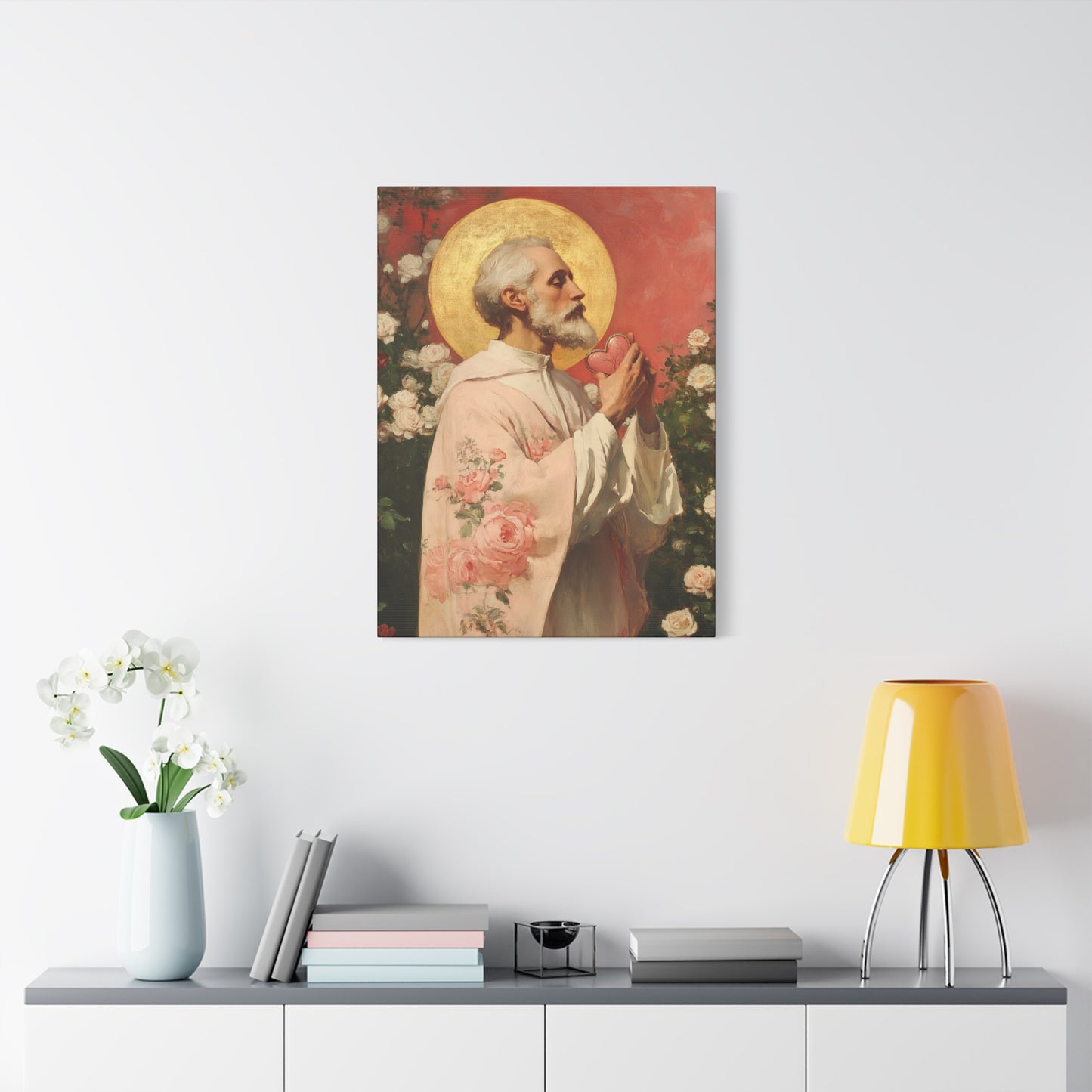 Saint Valentine - Multiple Sizes - Catholic Home art - Museum Wrapped Canvas - Sanctified Souls Print - Catholic Saint Art